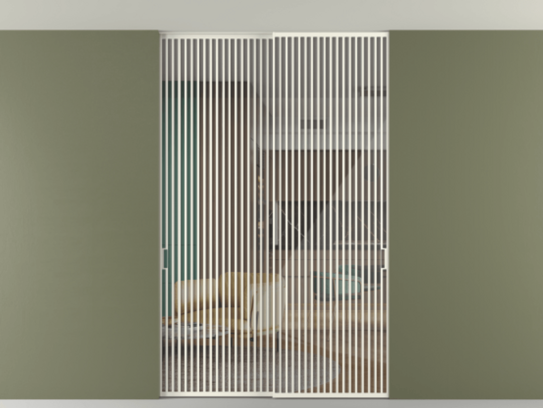 Перегородка Формато внутри проёма скрытое крепление в потолок 2 створки АЛПР 040.06 Алюминий жемчужный Рефлективное прозрачное стекло "Стопсол", калёное. Цена 521120 ₽ 1. Полотно 2 шт. (800/2100 мм)
2. Комплект установки раздвижной системы
3. Базовый комплект фурнитуры
4. Ручка RONDO. Фабрика дверей Волховец 8 (800) 551 43 19 Перегородка Формато внутри проёма скрытое крепление в потолок 2 створки АЛПР 040.06 Алюминий жемчужный Рефлективное прозрачное стекло "Стопсол", калёное Цена 521120 ₽ | Volhovec