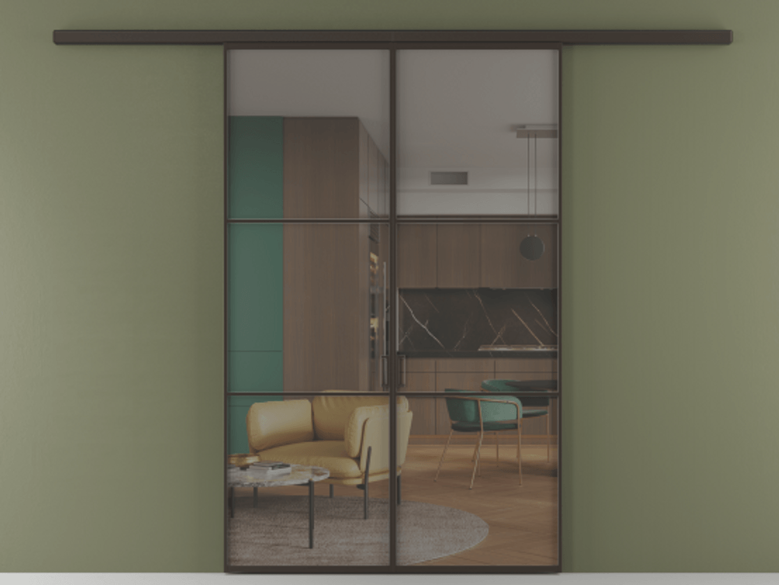 Перегородка Формато вдоль стены 2 створки АЛПР 040.03 Алюминий антрацит Прозрачное серое стекло, триплекс. Цена 195450 ₽ 1. Полотно 2 шт. (800/2100 мм)
2. Комплект установки раздвижной системы
3. Базовый комплект фурнитуры
4.Ручка Рондо. Фабрика дверей Волховец 8 (800) 551 43 19 Перегородка Формато вдоль стены 2 створки АЛПР 040.03 Алюминий антрацит Прозрачное серое стекло, триплекс Цена 195450 ₽ | Volhovec