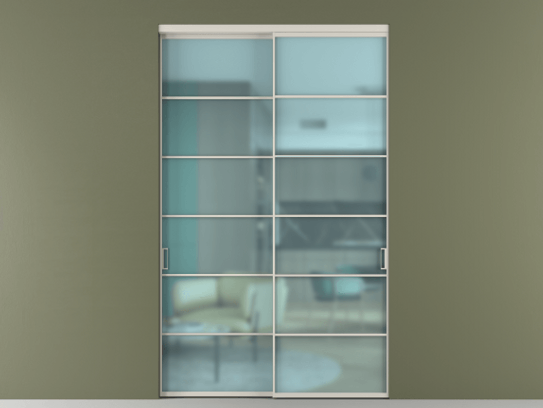 Перегородка Formato внутри проёма 2 створки АЛПР 040.04 Алюминий облачно-серый Сатинированное голубое стекло, триплекс. Цена 444740 ₽ 1. Полотно 2 шт. (800/2100 мм)
2. Комплект установки раздвижной системы
3. Базовый комплект фурнитуры
4.Ручка RONDO. Фабрика дверей Волховец 8 (800) 551 43 19 Перегородка Formato внутри проёма 2 створки АЛПР 040.04 Алюминий облачно-серый Сатинированное голубое стекло, триплекс Цена 444740 ₽ | Volhovec