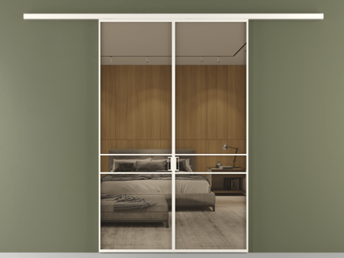 Перегородка Формато вдоль стены 2 створки АЛПР 040.02 Алюминий пудровый белый Рефлективное бронзовое стекло "Стопсол", калёное. Цена 219260 ₽ 1. Полотно 2 шт. (800/2100 мм)
2. Комплект установки раздвижной системы
3. Базовый комплект фурнитуры
4.Ручка Рондо. Фабрика дверей Волховец 8 (800) 551 43 19 Перегородка Формато вдоль стены 2 створки АЛПР 040.02 Алюминий пудровый белый Рефлективное бронзовое стекло "Стопсол", калёное Цена 219260 ₽ | Volhovec