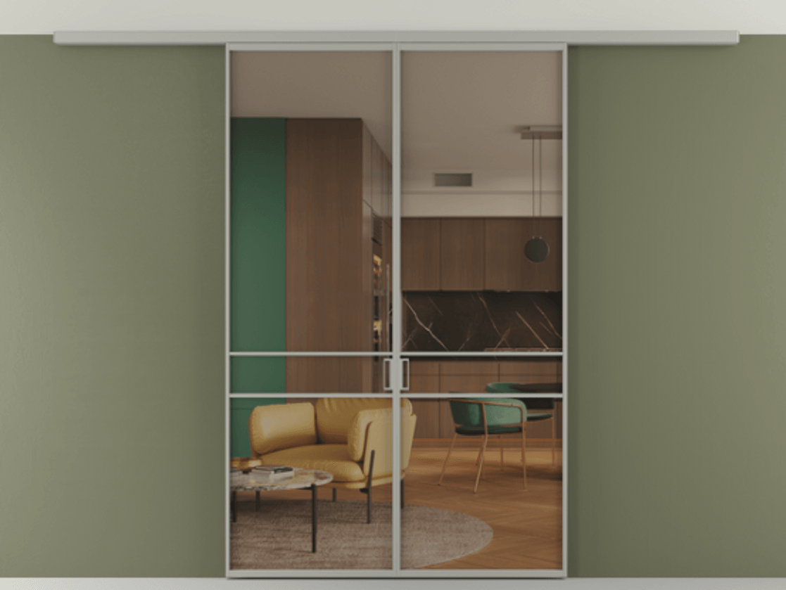 Перегородка Формато вдоль стены на потолок 2 створки АЛПР 040.02 Алюминий нейтральный серый Прозрачное бронзовое стекло, триплекс. Цена 186615 ₽ 1. Полотно 2 шт. (800/2100 мм)
2. Комплект установки раздвижной системы
3. Базовый комплект фурнитуры
4.Ручка Рондо. Фабрика дверей Волховец 8 (800) 551 43 19 Перегородка Формато вдоль стены на потолок 2 створки АЛПР 040.02 Алюминий нейтральный серый Прозрачное бронзовое стекло, триплекс Цена 186615 ₽ | Volhovec