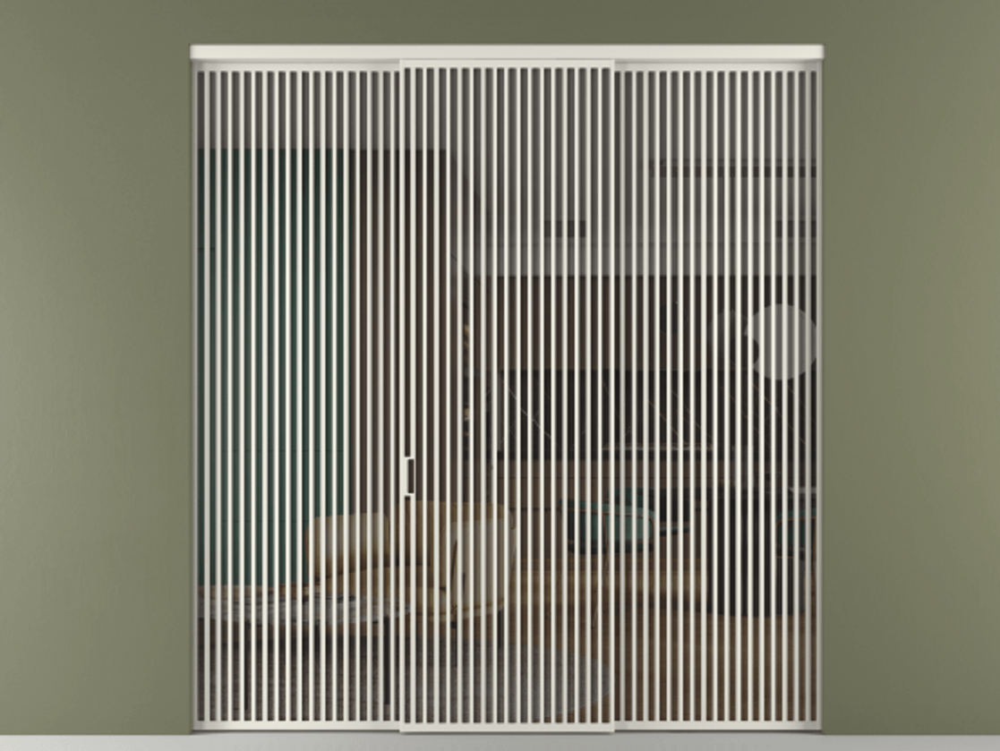 Перегородка Formato внутри проёма 3 створки АЛПР 040.06 Алюминий Белый Прозрачное серое стекло, триплекс. Скрытый короб БЕЛ Цена 437900 ₽ 1. Полотно 3 шт. (800/2100 мм)
2. Комплект установки раздвижной системы
3. Базовый комплект фурнитуры
4.Ручка RONDO. Фабрика дверей Волховец 8 (800) 551 43 19 Перегородка Formato внутри проёма 3 створки АЛПР 040.06 Алюминий Белый Прозрачное серое стекло, триплекс Цена 437900 ₽ | Volhovec