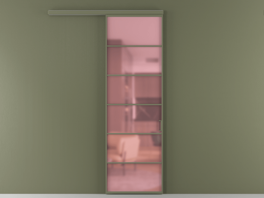 Перегородка Формато вдоль стены 1 створка АЛПР 040.04 Алюминий оливковый тёмный Сатинированное розовое стекло, триплекс. Цена 112320 ₽ 1. Полотно (800/2100 мм)
2. Комплект установки раздвижной системы
3. Базовый комплект фурнитуры
4.Ручка Рондо. Фабрика дверей Волховец 8 (800) 551 43 19 Перегородка Формато вдоль стены 1 створка АЛПР 040.04 Алюминий оливковый тёмный Сатинированное розовое стекло, триплекс Цена 112320 ₽ | Volhovec