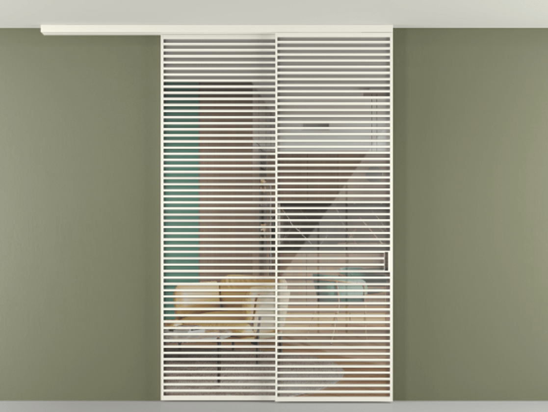 Перегородка Формато вдоль стены на потолок 2 створки с синхронным механизмом АЛПР 040.07 Алюминий жемчужный Рефлективное прозрачное стекло "Стопсол", калёное. Цена 542620 ₽ 1. Полотно 2 шт. (800/2100 мм)
2. Комплект установки раздвижной системы
3. Базовый комплект фурнитуры
4.Ручка Рондо. Фабрика дверей Волховец 8 (800) 551 43 19 Перегородка Формато вдоль стены на потолок 2 створки с синхронным механизмом АЛПР 040.07 Алюминий жемчужный Рефлективное прозрачное стекло "Стопсол", калёное Цена 542620 ₽ | Volhovec