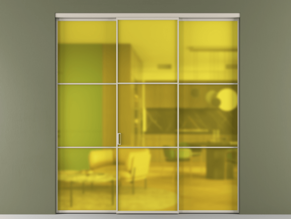 Перегородка Формато внутри проёма 3 створки АЛПР 040.03 Алюминий светло-бежевый Сатинированное жёлтое стекло, триплекс. Цена 237275 ₽ 1. Полотно 3 шт. (800/2100 мм)
2. Комплект установки раздвижной системы
3. Базовый комплект фурнитуры
4.Ручка Рондо. Фабрика дверей Волховец 8 (800) 551 43 19 Перегородка Формато внутри проёма 3 створки АЛПР 040.03 Алюминий светло-бежевый Сатинированное жёлтое стекло, триплекс Цена 237275 ₽ | Volhovec