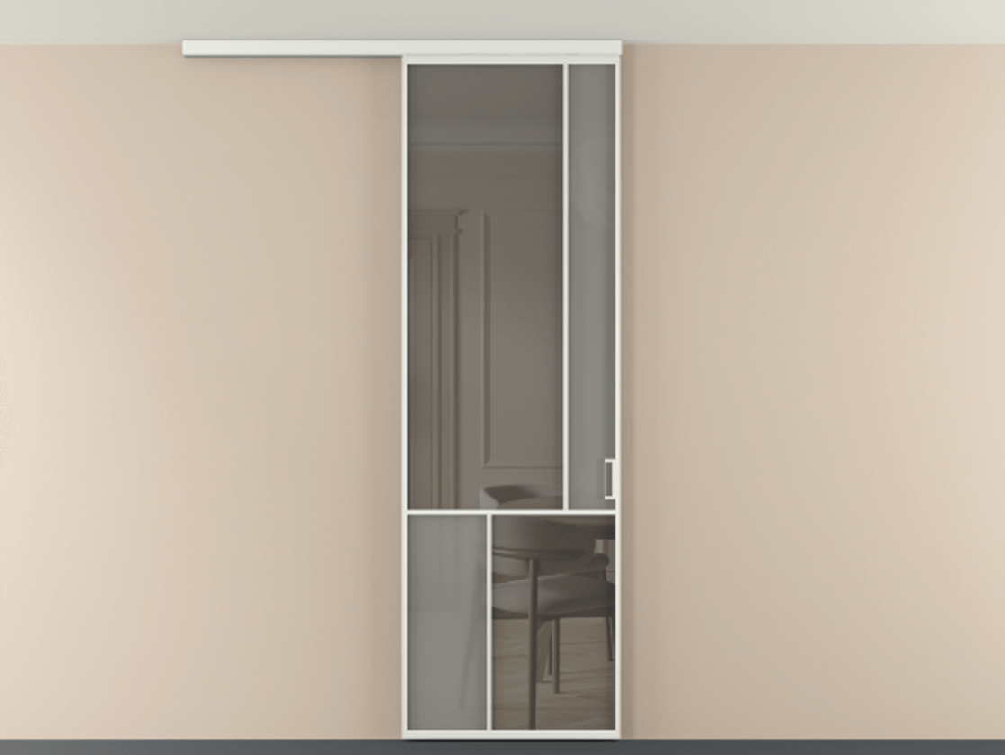 Перегородка Мозаик вдоль стены на потолок 1 створка АЛПР 041.21 Алюминий белоснежный Сатинированное серое стекло, триплекс, 6 мм + Прозрачное серое стекло, триплекс. Цена 135040 ₽ . Фабрика дверей Волховец 8 (800) 551 43 19 Перегородка Мозаик вдоль стены на потолок 1 створка АЛПР 041.21 Алюминий белоснежный Сатинированное серое стекло, триплекс, 6 мм + Прозрачное серое стекло, триплекс Цена 135040 ₽ | Volhovec