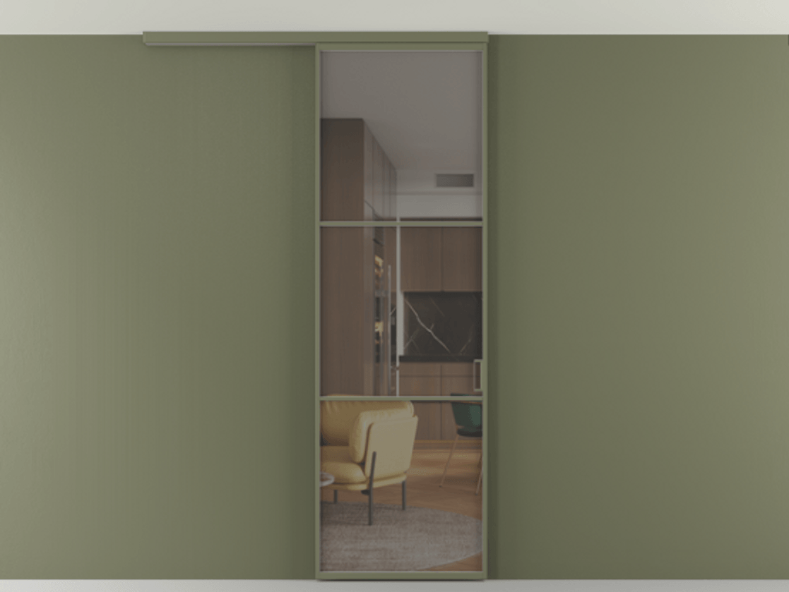 Перегородка Формато вдоль стены на потолок 1 створка АЛПР 040.03 Алюминий оливковый тёмный Прозрачное серое стекло, триплекс. Цена 96858 ₽ 1. Полотно 2 шт. (800/2100 мм)
2. Комплект установки раздвижной системы
3. Базовый комплект фурнитуры
4.Ручка Рондо. Фабрика дверей Волховец 8 (800) 551 43 19 Перегородка Формато вдоль стены на потолок 1 створка АЛПР 040.03 Алюминий оливковый тёмный Прозрачное серое стекло, триплекс Цена 96858 ₽ | Volhovec