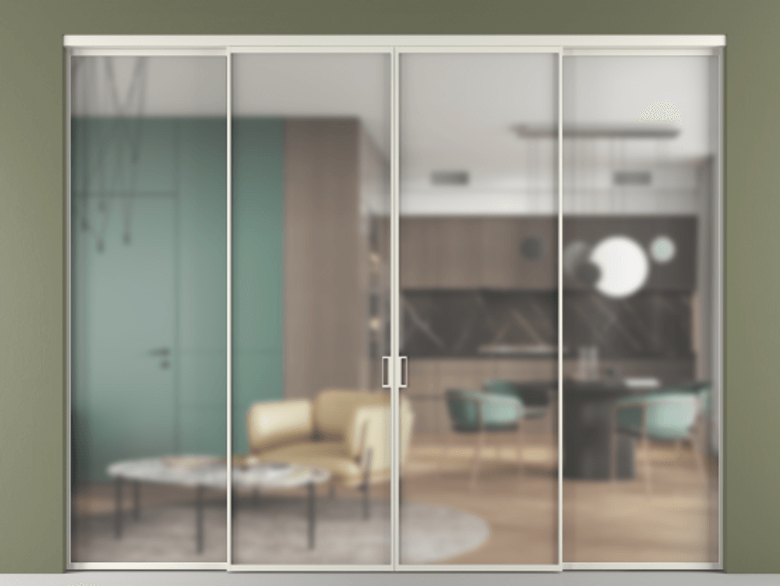 Перегородка Formato внутри проёма четырёхстворчатая АЛПР 040.01 Алюминий Белый Сатинированное стекло "Matelux Crystal Vision", калёное, матовое, каленое 6 мм. Скрытый короб БЕЛ Цена 19370 AZE 1. Полотно 4 шт. (800/2100 мм)
2. Комплект установки раздвижной системы
3. Базовый комплект фурнитуры
4.Ручка RONDO. Фабрика дверей Волховец 8 (800) 551 43 19 Перегородка Formato внутри проёма четырёхстворчатая АЛПР 040.01 Алюминий Белый Сатинированное стекло "Matelux Crystal Vision", калёное, матовое, каленое 6 мм Цена 19370 AZE | Volhovec