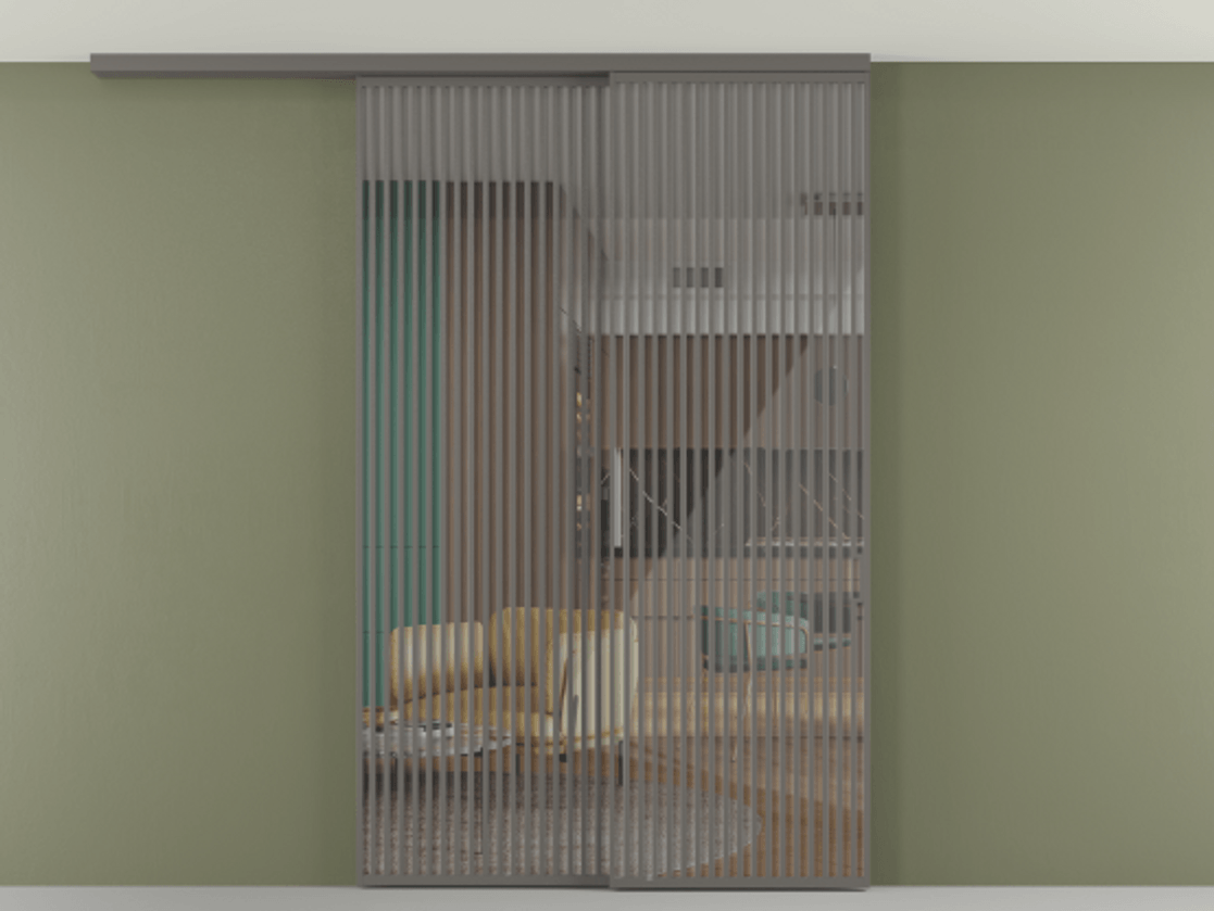 Перегородка Формато вдоль стены на потолок 2 створки с синхронным механизмом АЛПР 040.06 Алюминий классический серый Рефлективное прозрачное стекло "Стопсол", калёное. Цена 463256 ₽ 1. Полотно 2 шт. (800/2100 мм)
2. Комплект установки раздвижной системы
3. Базовый комплект фурнитуры
4.Ручка Рондо. Фабрика дверей Волховец 8 (800) 551 43 19 Перегородка Формато вдоль стены на потолок 2 створки с синхронным механизмом АЛПР 040.06 Алюминий классический серый Рефлективное прозрачное стекло "Стопсол", калёное Цена 463256 ₽ | Volhovec