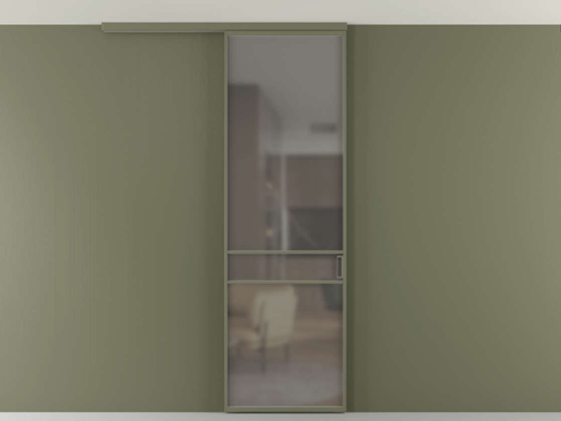 Перегородка Формато вдоль стены на потолок 1 створка АЛПР 040.02 Алюминий оливковый тёмный Сатинированное серое стекло, триплекс. Цена 96858 ₽ 1. Полотно 2 шт. (800/2100 мм)
2. Комплект установки раздвижной системы
3. Базовый комплект фурнитуры
4.Ручка Рондо. Фабрика дверей Волховец 8 (800) 551 43 19 Перегородка Формато вдоль стены на потолок 1 створка АЛПР 040.02 Алюминий оливковый тёмный Сатинированное серое стекло, триплекс Цена 96858 ₽ | Volhovec