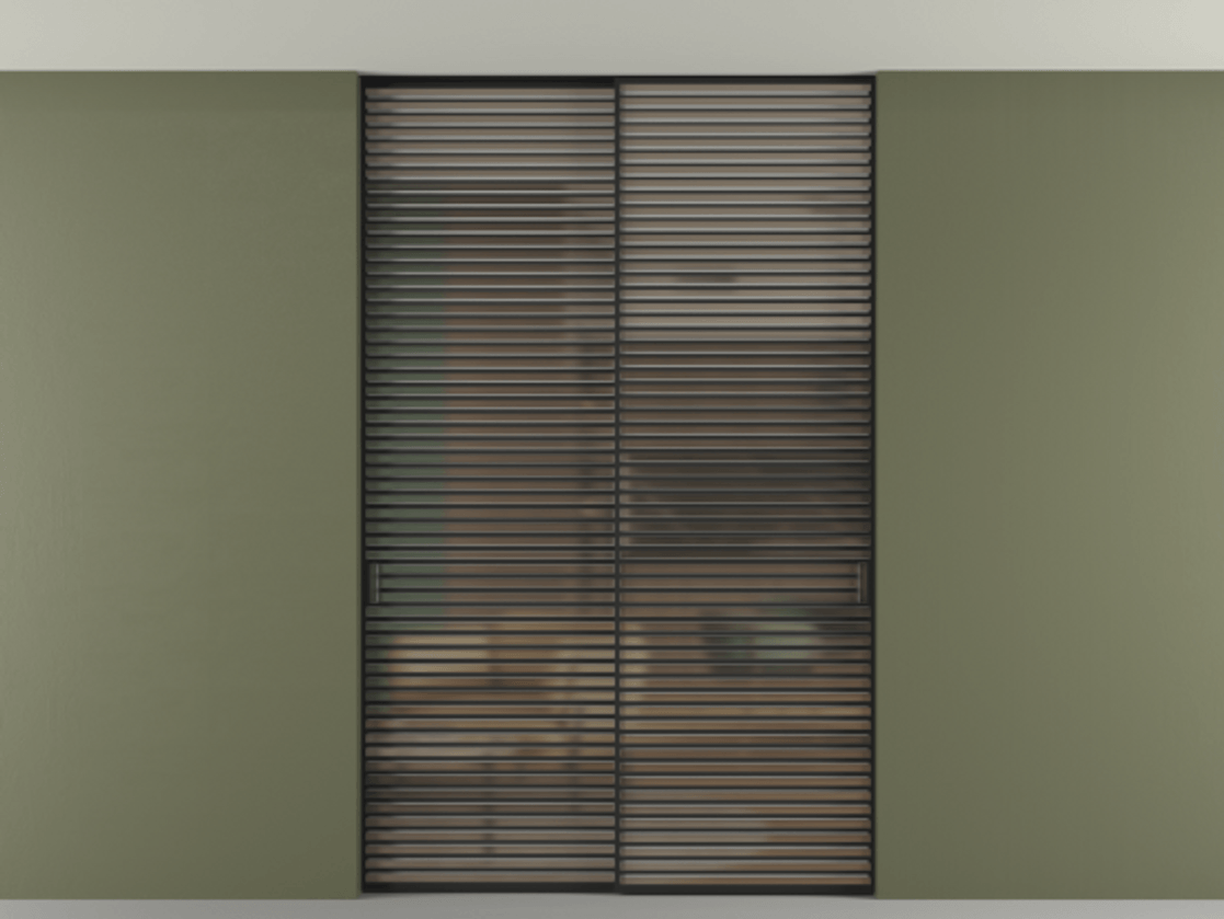 Перегородка Formato внутри проёма скрытое крепление в потолок 2 створки АЛПР 040.07 Алюминий Черный Сатинированное бронзовое стекло, триплекс. Скрытый короб ЧЕР Цена 576900 сом 1. Полотно 2 шт. (800/2100 мм)
2. Комплект установки раздвижной системы
3. Базовый комплект фурнитуры
4. Ручка RONDO. Фабрика дверей Волховец 8 (800) 551 43 19 Перегородка Formato внутри проёма скрытое крепление в потолок 2 створки АЛПР 040.07 Алюминий Черный Сатинированное бронзовое стекло, триплекс Цена 576900 сом | Volhovec