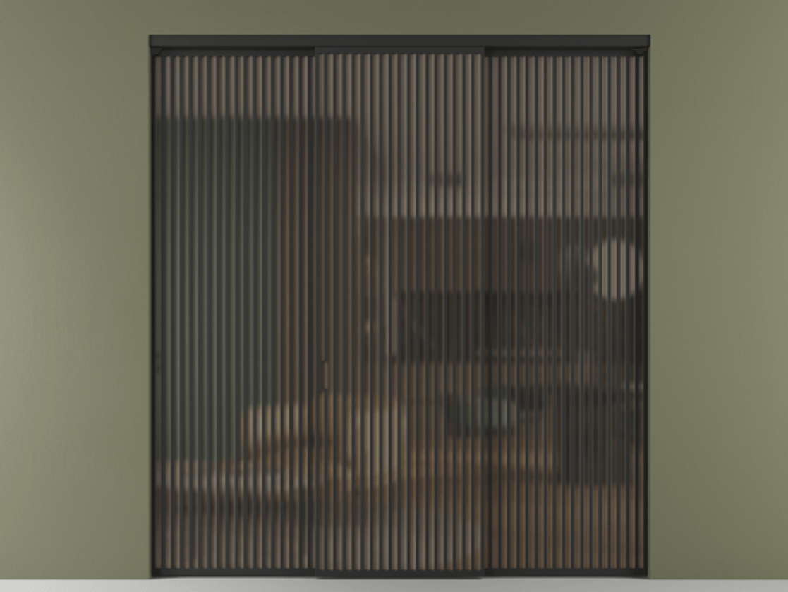 Перегородка Formato внутри проёма 3 створки АЛПР 040.06 Алюминий Черный Сатинированное бронзовое стекло, триплекс. Скрытый короб ЧЕР Цена 437900 ₽ 1. Полотно 3 шт. (800/2100 мм)
2. Комплект установки раздвижной системы
3. Базовый комплект фурнитуры
4.Ручка RONDO. Фабрика дверей Волховец 8 (800) 551 43 19 Перегородка Formato внутри проёма 3 створки АЛПР 040.06 Алюминий Черный Сатинированное бронзовое стекло, триплекс Цена 437900 ₽ | Volhovec