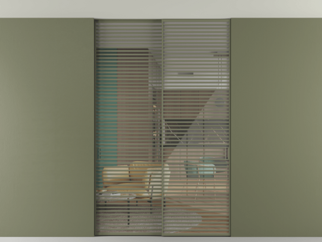 Перегородка Формато внутри проёма скрытое крепление в потолок 2 створки АЛПР 040.07 Алюминий оливковый тёмный Рефлективное прозрачное стекло "Стопсол", калёное. Цена 521120 ₽ 1. Полотно 2 шт. (800/2100 мм)
2. Комплект установки раздвижной системы
3. Базовый комплект фурнитуры
4. Ручка Рондо. Фабрика дверей Волховец 8 (800) 551 43 19 Перегородка Формато внутри проёма скрытое крепление в потолок 2 створки АЛПР 040.07 Алюминий оливковый тёмный Рефлективное прозрачное стекло "Стопсол", калёное Цена 521120 ₽ | Volhovec