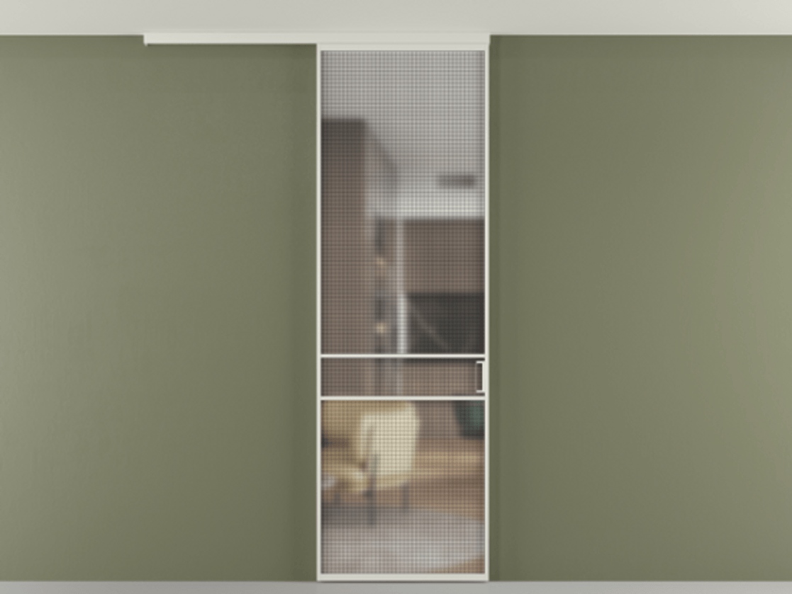 Перегородка Formato вдоль стены на потолок одностворчатая АЛПР 040.02 Алюминий Белый Декоративное стекло с сеткой "Mesh silver", триплекс, 6 мм. Скрытый короб БЕЛ Цена 114340 ₽ 1. Полотно 2 шт.  (800/2100 мм)
2. Комплект установки раздвижной системы
3. Базовый комплект фурнитуры
4.Ручка RONDO
. Фабрика дверей Волховец 8 (800) 551 43 19  Перегородка Formato вдоль стены на потолок одностворчатая АЛПР 040.02 Алюминий Белый Декоративное стекло с сеткой "Mesh silver", триплекс, 6 мм Цена 114340 ₽ | Volhovec