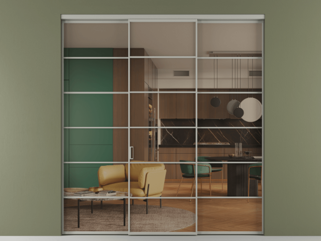 Перегородка Formato внутри проёма 3 створки АЛПР 040.04 Алюминий нейтральный серый Прозрачное бронзовое стекло, триплекс. Цена 254825 ₽ 1. Полотно 3 шт. (800/2100 мм)
2. Комплект установки раздвижной системы
3. Базовый комплект фурнитуры
4.Ручка RONDO. Фабрика дверей Волховец 8 (800) 551 43 19 Перегородка Formato внутри проёма 3 створки АЛПР 040.04 Алюминий нейтральный серый Прозрачное бронзовое стекло, триплекс Цена 254825 ₽ | Volhovec