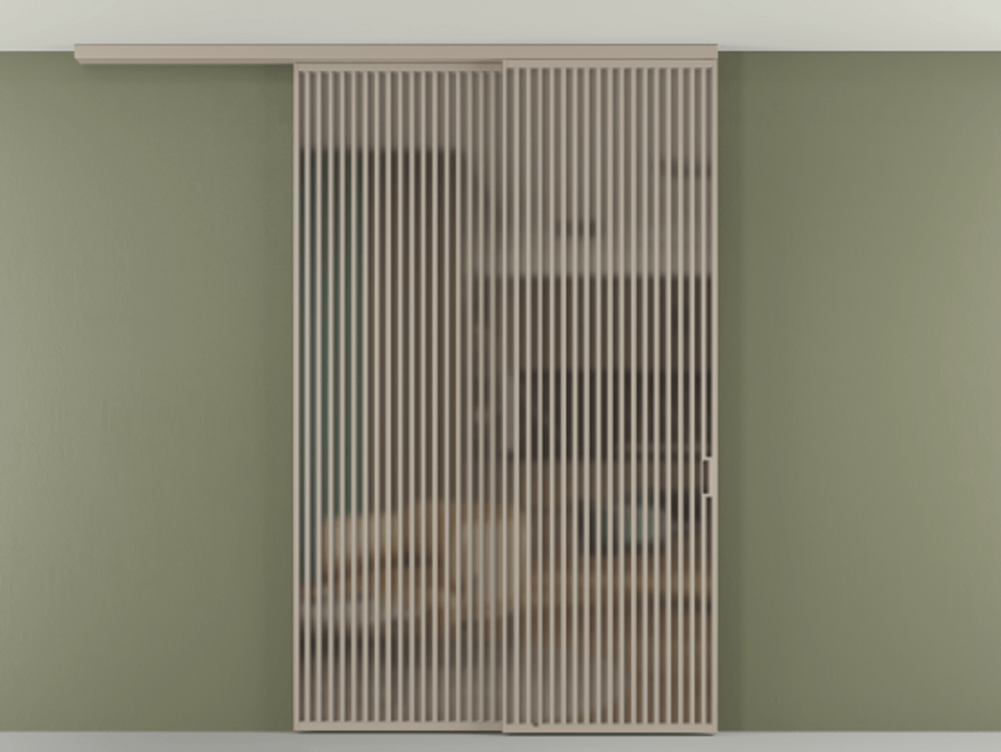 Перегородка Формато вдоль стены на потолок 2 створки с синхронным механизмом АЛПР 040.06 Алюминий бисквитный Сатинированное бронзовое стекло, триплекс. Цена 450456 ₽ 1. Полотно 2 шт. (800/2100 мм)
2. Комплект установки раздвижной системы
3. Базовый комплект фурнитуры
4.Ручка Рондо. Фабрика дверей Волховец 8 (800) 551 43 19 Перегородка Формато вдоль стены на потолок 2 створки с синхронным механизмом АЛПР 040.06 Алюминий бисквитный Сатинированное бронзовое стекло, триплекс Цена 450456 ₽ | Volhovec