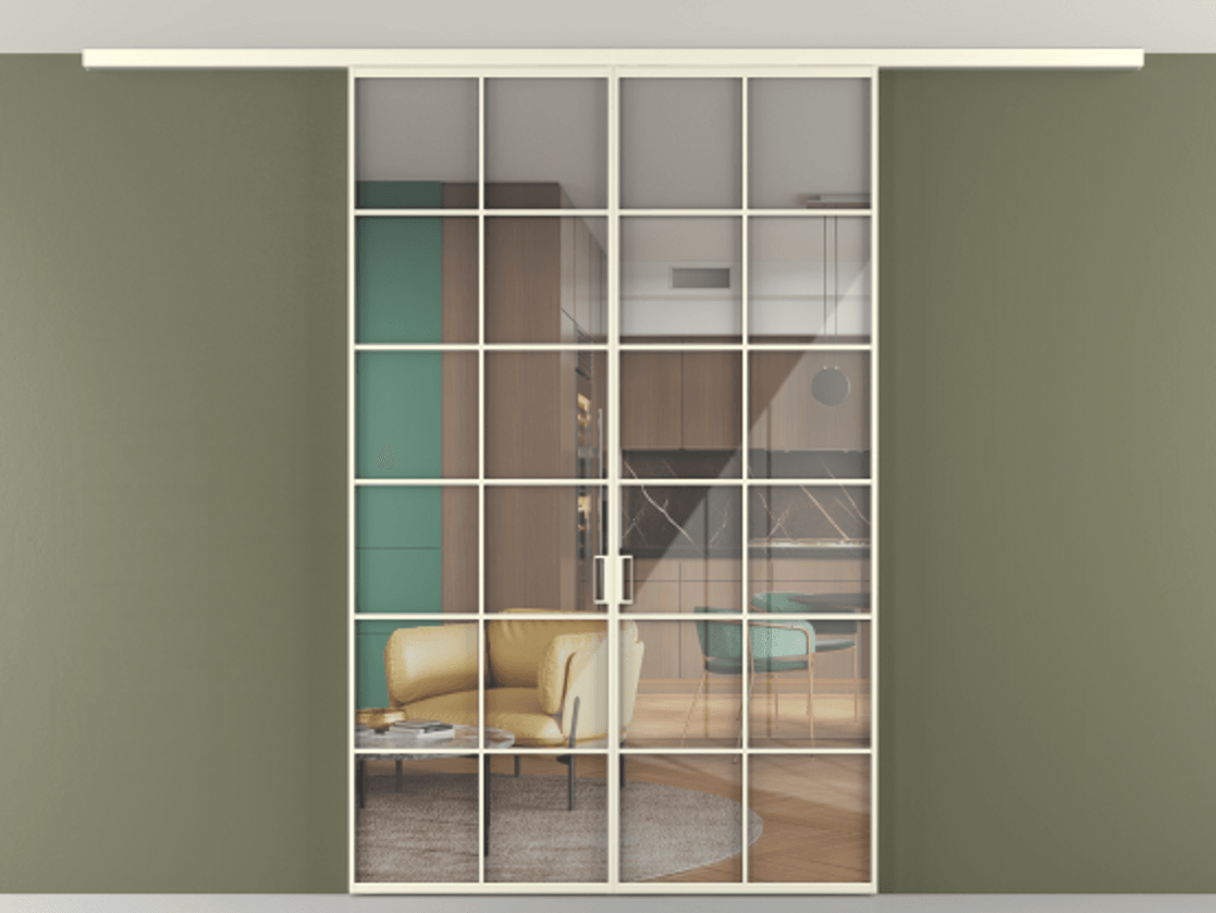 Перегородка Формато вдоль стены на потолок 2 створки АЛПР 040.05 Алюминий молочно-белый Рефлективное прозрачное стекло "Стопсол", калёное. Цена 221404 ₽ 1. Полотно 2 шт. (800/2100 мм)
2. Комплект установки раздвижной системы
3. Базовый комплект фурнитуры
4.Ручка Рондо. Фабрика дверей Волховец 8 (800) 551 43 19 Перегородка Формато вдоль стены на потолок 2 створки АЛПР 040.05 Алюминий молочно-белый Рефлективное прозрачное стекло "Стопсол", калёное Цена 221404 ₽ | Volhovec