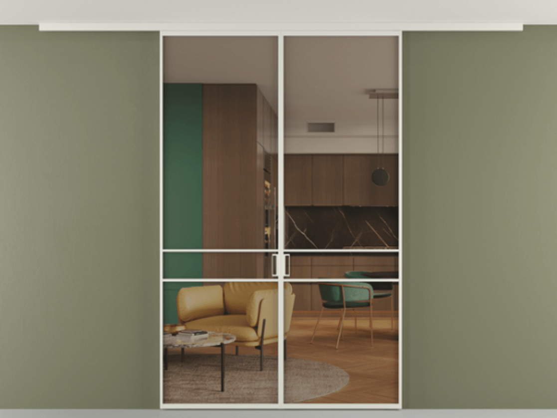 Перегородка Formato вдоль стены на потолок двустворчатая АЛПР 040.02 Алюминий Белый Прозрачное бронзовое стекло, триплекс, 6 мм. Скрытый короб БЕЛ Цена 206280 ₽ 1. Полотно 2 шт. (800/2100 мм)
2. Комплект установки раздвижной системы
3. Базовый комплект фурнитуры
4.Ручка RONDO
. Фабрика дверей Волховец 8 (800) 551 43 19 Перегородка Formato вдоль стены на потолок двустворчатая АЛПР 040.02 Алюминий Белый Прозрачное бронзовое стекло, триплекс, 6 мм Цена 206280 ₽ | Volhovec