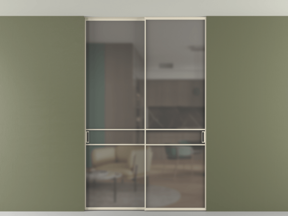 Перегородка Формато внутри проёма скрытое крепление в потолок 2 створки АЛПР 040.02 Алюминий бежево-серый Сатинированное серое стекло, триплекс. Цена 248215 ₽ 1. Полотно 2 шт. (800/2100 мм)
2. Комплект установки раздвижной системы
3. Базовый комплект фурнитуры
4. Ручка Рондо. Фабрика дверей Волховец 8 (800) 551 43 19 Перегородка Формато внутри проёма скрытое крепление в потолок 2 створки АЛПР 040.02 Алюминий бежево-серый Сатинированное серое стекло, триплекс Цена 248215 ₽ | Volhovec