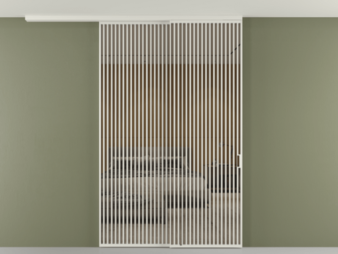 Перегородка Формато вдоль стены на потолок 2 створки с синхронным механизмом АЛПР 040.06 Алюминий серый Рефлективное бронзовое стекло "Стопсол", калёное. Цена 463256 ₽ 1. Полотно 2 шт. (800/2100 мм)
2. Комплект установки раздвижной системы
3. Базовый комплект фурнитуры
4.Ручка Рондо. Фабрика дверей Волховец 8 (800) 551 43 19 Перегородка Формато вдоль стены на потолок 2 створки с синхронным механизмом АЛПР 040.06 Алюминий серый Рефлективное бронзовое стекло "Стопсол", калёное Цена 463256 ₽ | Volhovec