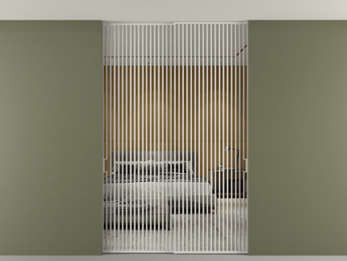 Перегородка Formato внутри проёма скрытое крепление в потолок 2 створки АЛПР 040.06 Алюминий Белый Двустороннее зеркало, триплекс , триплекс 6 мм. Скрытый короб БЕЛ Цена 414348 ₽ 1. Полотно 2 шт. (800/2100 мм)
2. Комплект установки раздвижной системы
3. Базовый комплект фурнитуры
4. Ручка RONDO. Фабрика дверей Волховец 8 (800) 551 43 19 Перегородка Formato внутри проёма скрытое крепление в потолок 2 створки АЛПР 040.06 Алюминий Белый Двустороннее зеркало, триплекс , триплекс 6 мм Цена 414348 ₽ | Volhovec