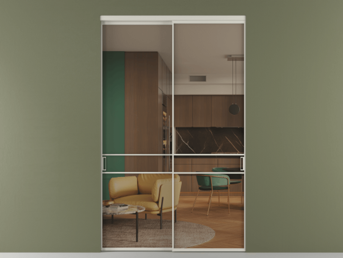 Перегородка Формато внутри проёма 2 створки АЛПР 040.02 Алюминий тёплый серый Прозрачное бронзовое стекло, триплекс. Цена 2864510 AMD 1. Полотно 2 шт. (800/2100 мм)
2. Комплект установки раздвижной системы
3. Базовый комплект фурнитуры
4.Ручка Рондо. Фабрика дверей Волховец 8 (800) 551 43 19 Перегородка Формато внутри проёма 2 створки АЛПР 040.02 Алюминий тёплый серый Прозрачное бронзовое стекло, триплекс Цена 2864510 AMD | Volhovec