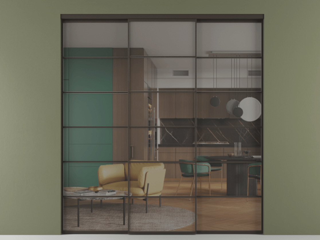 Перегородка Формато внутри проёма 3 створки АЛПР 040.04 Алюминий антрацит Прозрачное серое стекло, триплекс. Цена 254825 ₽ 1. Полотно 3 шт. (800/2100 мм)
2. Комплект установки раздвижной системы
3. Базовый комплект фурнитуры
4.Ручка Рондо. Фабрика дверей Волховец 8 (800) 551 43 19 Перегородка Формато внутри проёма 3 створки АЛПР 040.04 Алюминий антрацит Прозрачное серое стекло, триплекс Цена 254825 ₽ | Volhovec