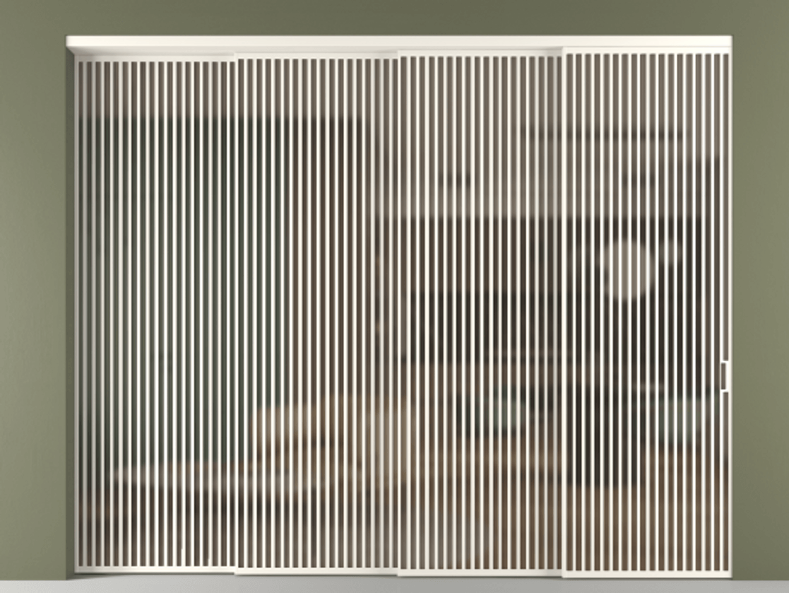 Перегородка Формато внутри проёма 4 створки с синхронным механизмом АЛПР 040.06 Алюминий пудровый белый Сатинированное бронзовое стекло, триплекс. Цена 777320 ₽ 1. Полотно 4 шт. (800/2100 мм)
2. Комплект установки раздвижной системы
3. Базовый комплект фурнитуры
4. Комплект фурнитуры телескопик синхро-3
5. Ручка Рондо. Фабрика дверей Волховец 8 (800) 551 43 19 Перегородка Формато внутри проёма 4 створки с синхронным механизмом АЛПР 040.06 Алюминий пудровый белый Сатинированное бронзовое стекло, триплекс Цена 777320 ₽ | Volhovec