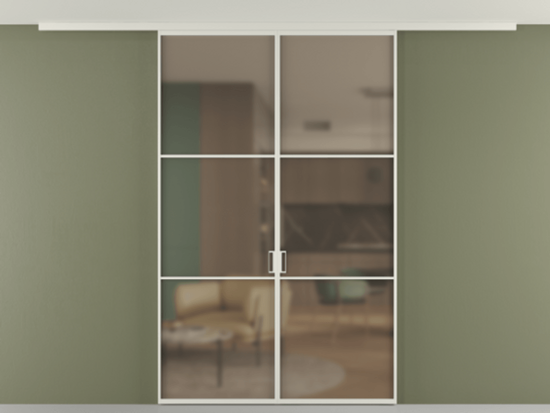 Перегородка Formato вдоль стены на потолок двустворчатая АЛПР 040.03 Алюминий Белый Сатинированное бронзовое стекло, триплекс, 6 мм. Скрытый короб БЕЛ Цена 206280 ₽ 1. Полотно 2 шт. (800/2100 мм)
2. Комплект установки раздвижной системы
3. Базовый комплект фурнитуры
4.Ручка RONDO
. Фабрика дверей Волховец 8 (800) 551 43 19 Перегородка Formato вдоль стены на потолок двустворчатая АЛПР 040.03 Алюминий Белый Сатинированное бронзовое стекло, триплекс, 6 мм Цена 206280 ₽ | Volhovec