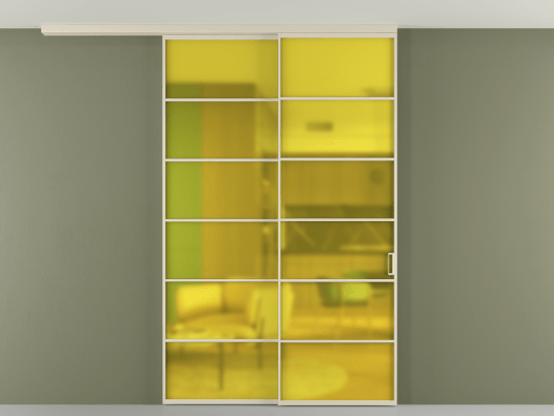 Перегородка Formato вдоль стены на потолок 2 створки с синхронным механизмом АЛПР 040.04 Алюминий бежево-серый Сатинированное жёлтое стекло, триплекс. Цена 328180 ₽ 1. Полотно 2 шт. (800/2100 мм)
2. Комплект установки раздвижной системы
3. Базовый комплект фурнитуры
4.Ручка RONDO
. Фабрика дверей Волховец 8 (800) 551 43 19 Перегородка Formato вдоль стены на потолок 2 створки с синхронным механизмом АЛПР 040.04 Алюминий бежево-серый Сатинированное жёлтое стекло, триплекс Цена 328180 ₽ | Volhovec