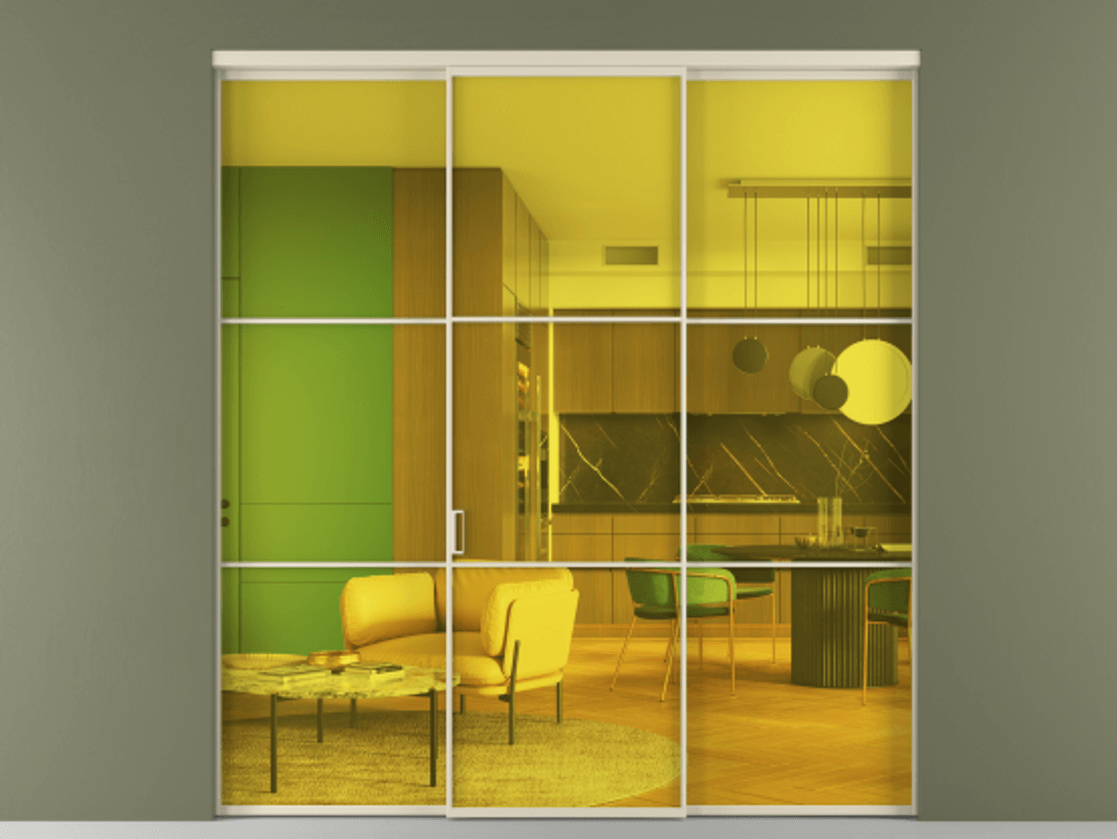 Перегородка Formato внутри проёма 3 створки АЛПР 040.03 Алюминий бежево-серый Прозрачное жёлтое стекло, триплекс. Цена 248540 ₽ 1. Полотно 3 шт. (800/2100 мм)
2. Комплект установки раздвижной системы
3. Базовый комплект фурнитуры
4.Ручка RONDO. Фабрика дверей Волховец 8 (800) 551 43 19 Перегородка Formato внутри проёма 3 створки АЛПР 040.03 Алюминий бежево-серый Прозрачное жёлтое стекло, триплекс Цена 248540 ₽ | Volhovec