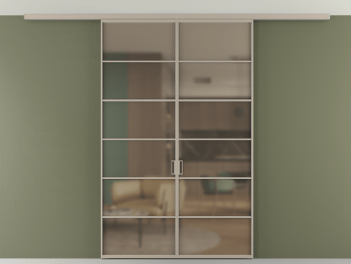 Перегородка Формато вдоль стены на потолок 2 створки АЛПР 040.04 Алюминий бисквитный Сатинированное бронзовое стекло, триплекс. Цена 217288 ₽ 1. Полотно 2 шт. (800/2100 мм)
2. Комплект установки раздвижной системы
3. Базовый комплект фурнитуры
4.Ручка Рондо. Фабрика дверей Волховец 8 (800) 551 43 19 Перегородка Формато вдоль стены на потолок 2 створки АЛПР 040.04 Алюминий бисквитный Сатинированное бронзовое стекло, триплекс Цена 217288 ₽ | Volhovec