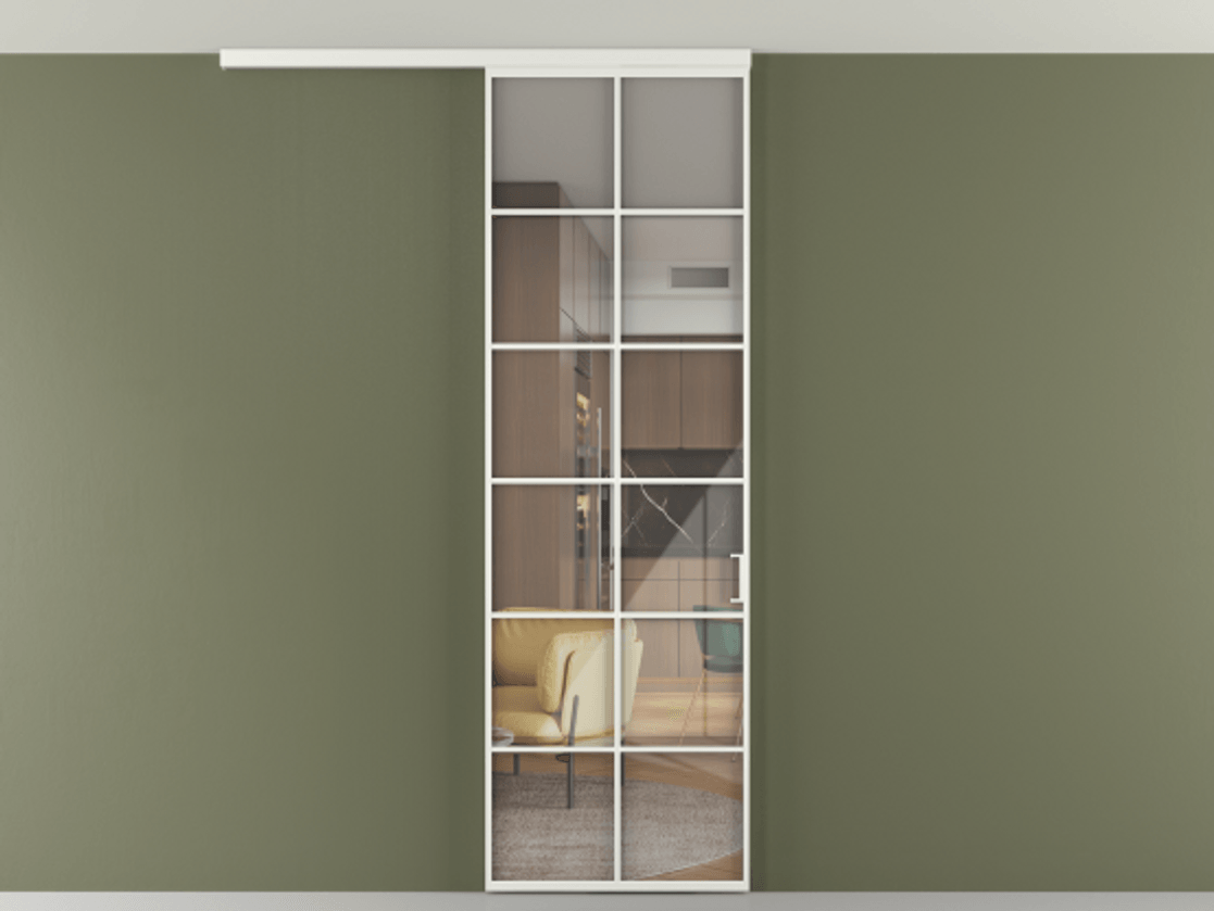 Перегородка Формато вдоль стены на потолок 1 створка АЛПР 040.05 Алюминий светло-серый Рефлективное прозрачное стекло "Стопсол", калёное. Цена 134090 ₽ 1. Полотно 2 шт. (800/2100 мм)
2. Комплект установки раздвижной системы
3. Базовый комплект фурнитуры
4.Ручка Рондо. Фабрика дверей Волховец 8 (800) 551 43 19 Перегородка Формато вдоль стены на потолок 1 створка АЛПР 040.05 Алюминий светло-серый Рефлективное прозрачное стекло "Стопсол", калёное Цена 134090 ₽ | Volhovec