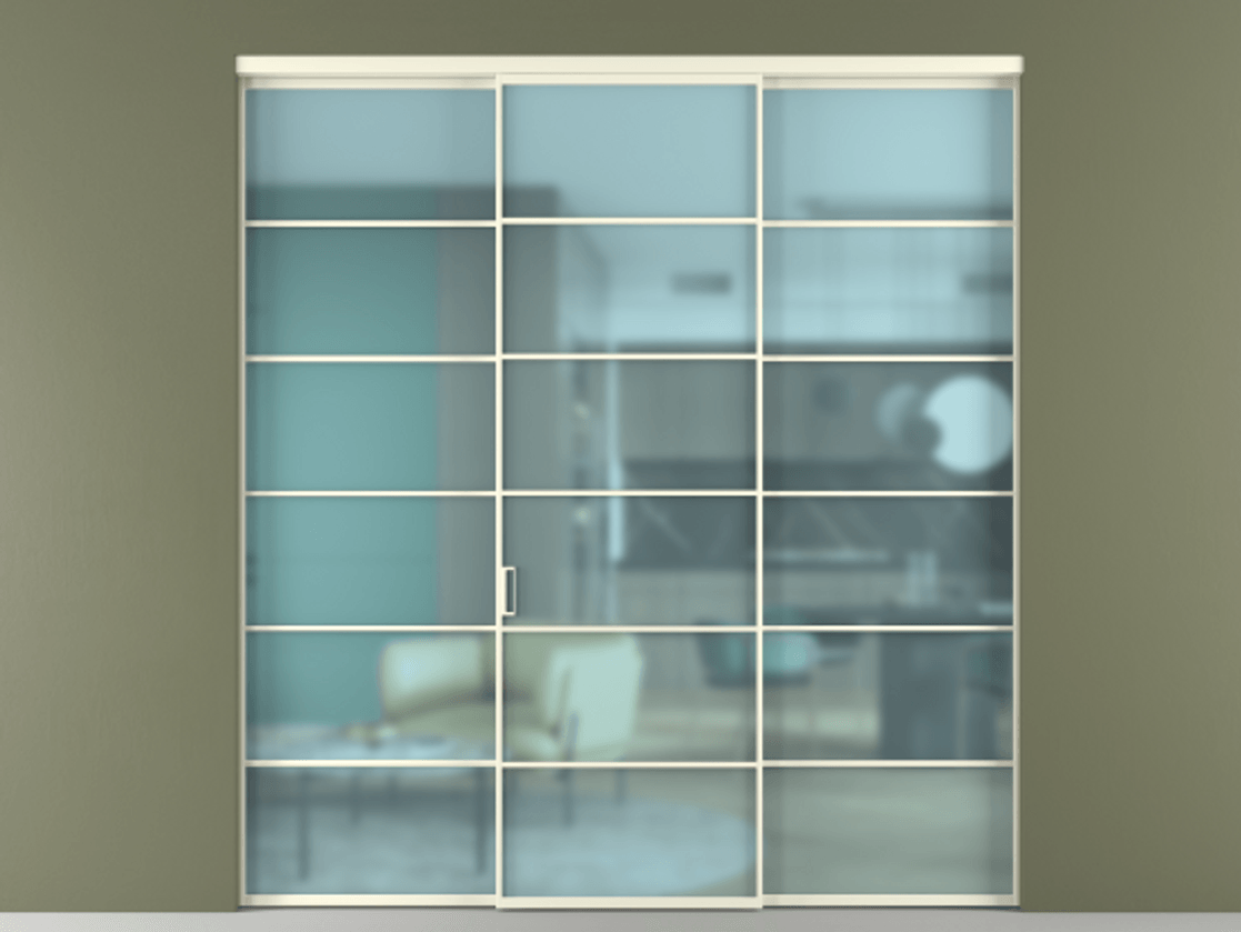 Перегородка Формато внутри проёма 3 створки АЛПР 040.04 Алюминий молочно-белый Сатинированное голубое стекло, триплекс. Цена 254825 ₽ 1. Полотно 3 шт. (800/2100 мм)
2. Комплект установки раздвижной системы
3. Базовый комплект фурнитуры
4.Ручка Рондо. Фабрика дверей Волховец 8 (800) 551 43 19 Перегородка Формато внутри проёма 3 створки АЛПР 040.04 Алюминий молочно-белый Сатинированное голубое стекло, триплекс Цена 254825 ₽ | Volhovec