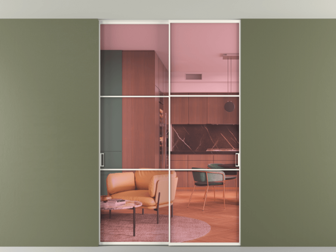 Перегородка Формато внутри проёма скрытое крепление в потолок 2 створки АЛПР 040.03 Алюминий пудровый белый Прозрачное розовое стекло, триплекс. Цена 248215 ₽ 1. Полотно 2 шт. (800/2100 мм)
2. Комплект установки раздвижной системы
3. Базовый комплект фурнитуры
4. Ручка Рондо. Фабрика дверей Волховец 8 (800) 551 43 19 Перегородка Формато внутри проёма скрытое крепление в потолок 2 створки АЛПР 040.03 Алюминий пудровый белый Прозрачное розовое стекло, триплекс Цена 248215 ₽ | Volhovec