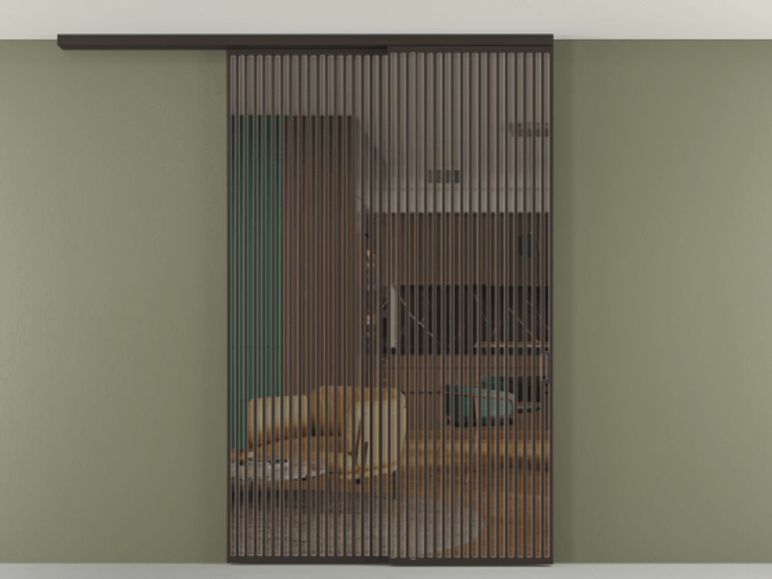 Перегородка Формато вдоль стены на потолок 2 створки с синхронным механизмом АЛПР 040.06 Алюминий антрацит Прозрачное бронзовое стекло, триплекс. Цена 450456 ₽ 1. Полотно 2 шт. (800/2100 мм)
2. Комплект установки раздвижной системы
3. Базовый комплект фурнитуры
4.Ручка Рондо. Фабрика дверей Волховец 8 (800) 551 43 19 Перегородка Формато вдоль стены на потолок 2 створки с синхронным механизмом АЛПР 040.06 Алюминий антрацит Прозрачное бронзовое стекло, триплекс Цена 450456 ₽ | Volhovec