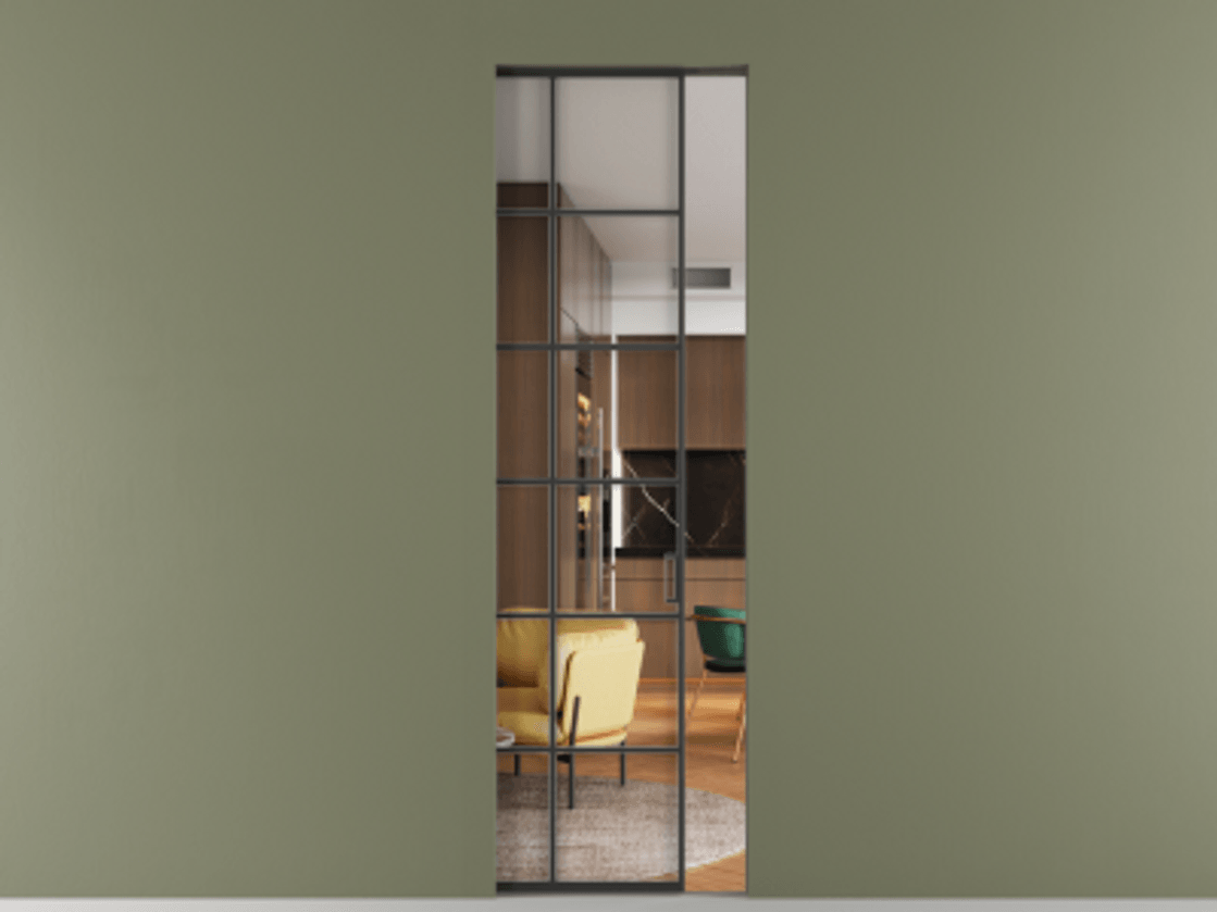 Перегородка Formato скрытый пенал 1 створка АЛПР 040.05 Алюминий Черный Прозрачное стекло "Crystal Vision", калёное. Цена 182200 ₽ . Фабрика дверей Волховец 8 (800) 551 43 19 Перегородка Formato скрытый пенал 1 створка АЛПР 040.05 Алюминий Черный Прозрачное стекло "Crystal Vision", калёное Цена 182200 ₽ | Volhovec