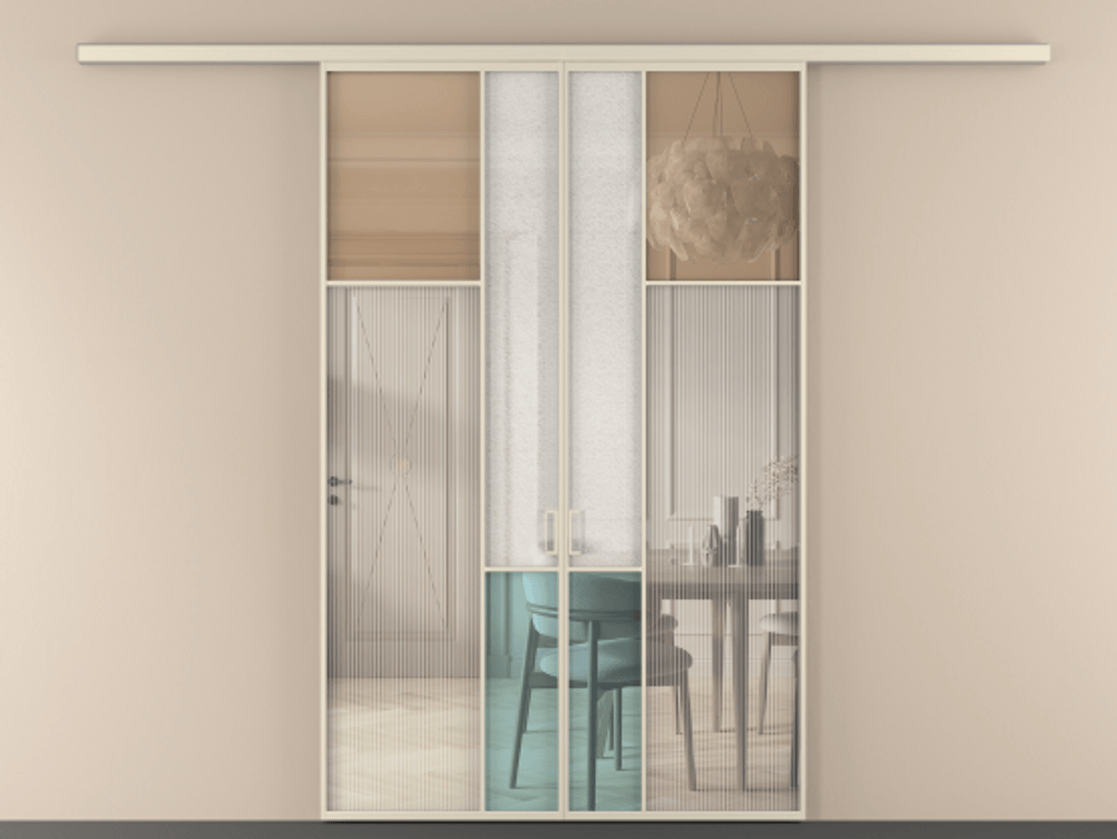 Перегородка Mosaic вдоль стены двустворчатая АЛПР 041.11 Алюминий бежево-серый Комбинация стекол Группы 1 и Группы 3. Цена 249640 ₽ . Фабрика дверей Волховец 8 (800) 551 43 19 Перегородка Mosaic вдоль стены двустворчатая АЛПР 041.11 Алюминий бежево-серый Комбинация стекол Группы 1 и Группы 3 Цена 249640 ₽ | Volhovec