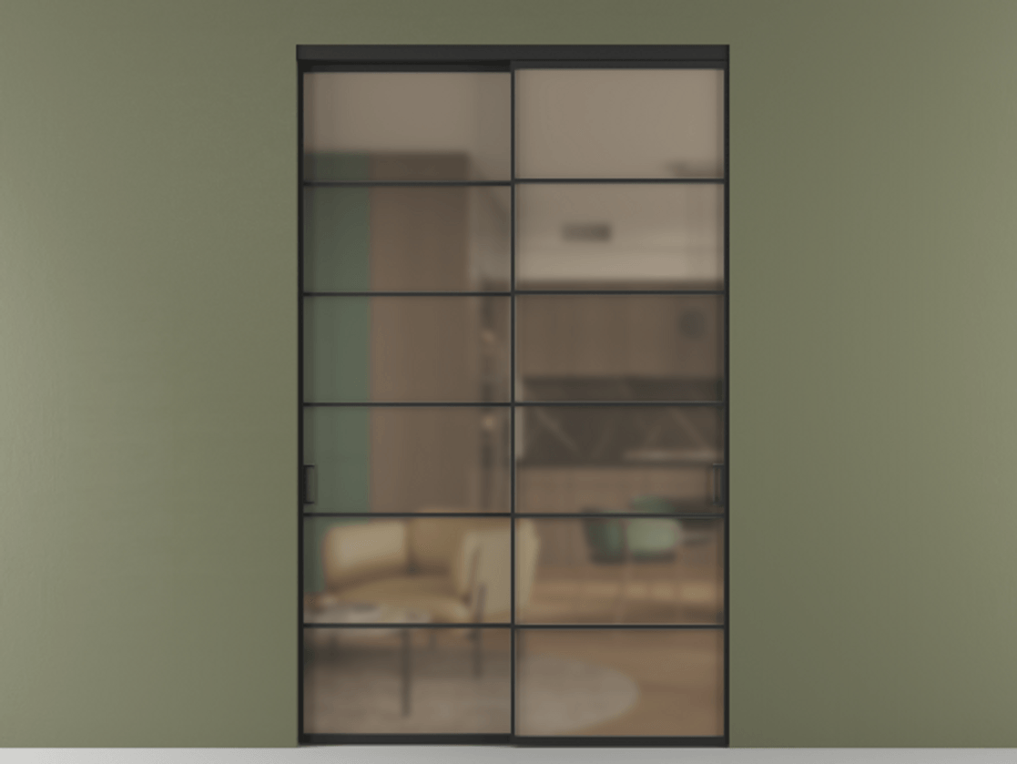 Перегородка Formato внутри проёма двустворчатая АЛПР 040.04 Алюминий Черный Сатинированное бронзовое стекло, триплекс, 6 мм. Скрытый короб ЧЕР Цена 203400 ₽ 1. Полотно 2 шт. (800/2100 мм)
2. Комплект установки раздвижной системы
3. Базовый комплект фурнитуры
4.Ручка RONDO. Фабрика дверей Волховец 8 (800) 551 43 19 Перегородка Formato внутри проёма двустворчатая АЛПР 040.04 Алюминий Черный Сатинированное бронзовое стекло, триплекс, 6 мм Цена 203400 ₽ | Volhovec