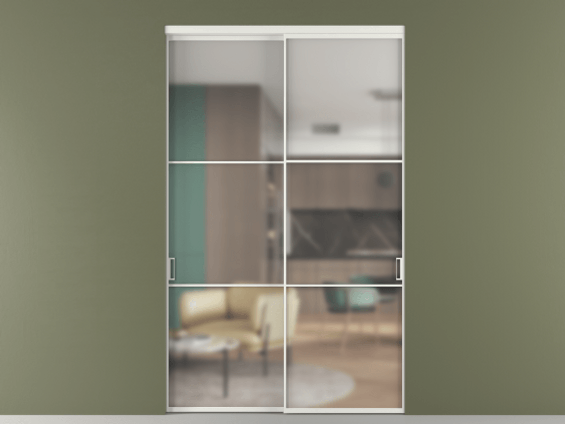 Перегородка Формато внутри проёма 2 створки АЛПР 040.03 Алюминий светло-серый Сатинированное стекло "Мателюкс Кристал Вижн", калёное, матовое, каленое 6 мм. Цена 478300 ₽ 1. Полотно 2 шт. (800/2100 мм)
2. Комплект установки раздвижной системы
3. Базовый комплект фурнитуры
4.Ручка Рондо. Фабрика дверей Волховец 8 (800) 551 43 19 Перегородка Формато внутри проёма 2 створки АЛПР 040.03 Алюминий светло-серый Сатинированное стекло "Мателюкс Кристал Вижн", калёное, матовое, каленое 6 мм Цена 478300 ₽ | Volhovec