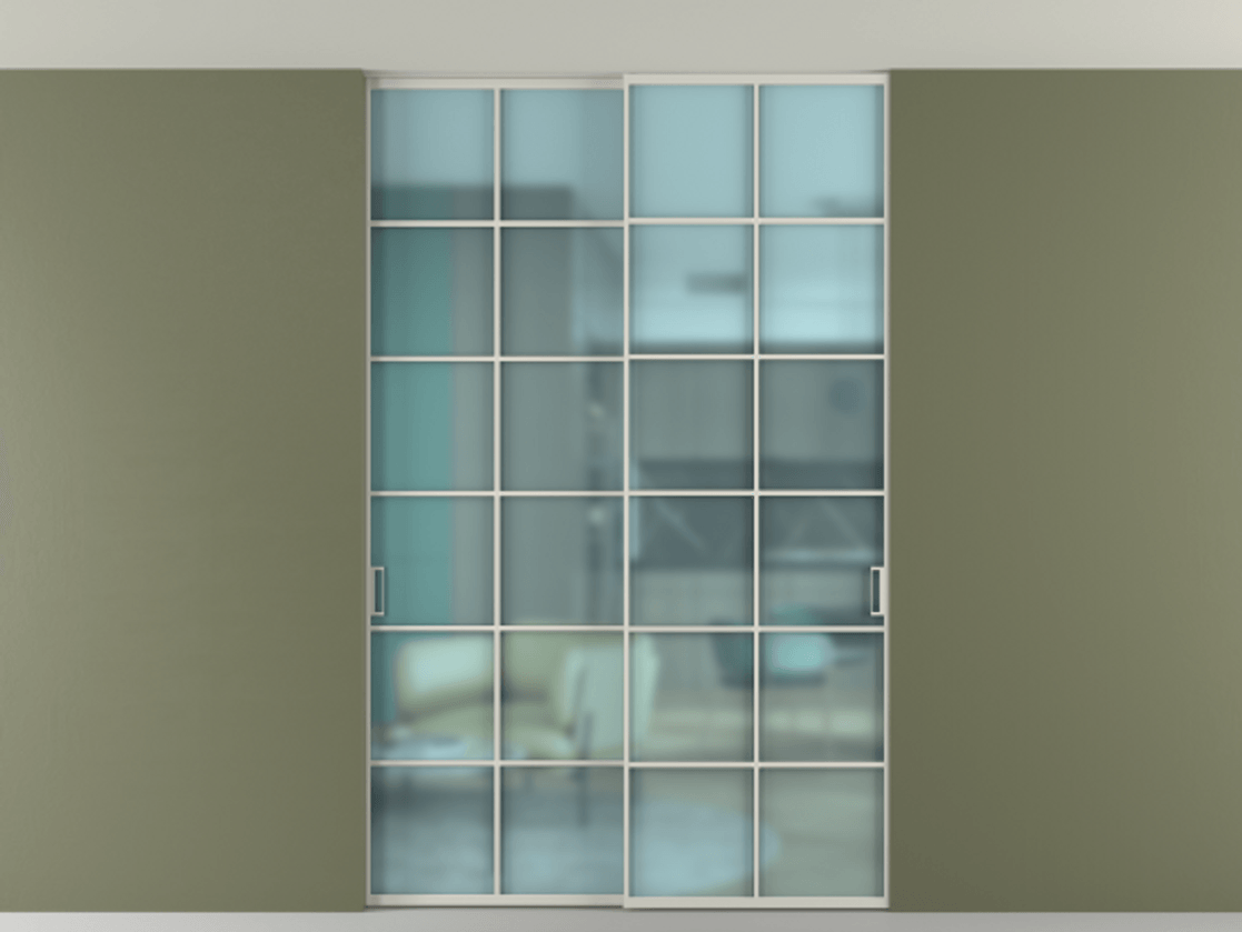 Перегородка Формато внутри проёма скрытое крепление в потолок 2 створки АЛПР 040.05 Алюминий тёплый серый Сатинированное голубое стекло, триплекс. Цена 261085 ₽ 1. Полотно 2 шт. (800/2100 мм)
2. Комплект установки раздвижной системы
3. Базовый комплект фурнитуры
4. Ручка Рондо. Фабрика дверей Волховец 8 (800) 551 43 19 Перегородка Формато внутри проёма скрытое крепление в потолок 2 створки АЛПР 040.05 Алюминий тёплый серый Сатинированное голубое стекло, триплекс Цена 261085 ₽ | Volhovec