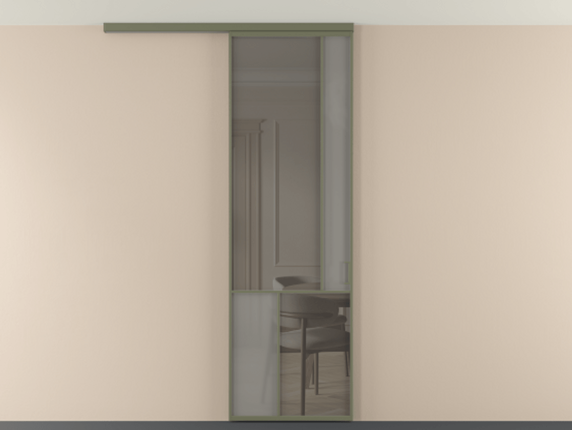 Перегородка Мозаик вдоль стены на потолок 1 створка АЛПР 041.21 Алюминий оливковый тёмный Сатинированное серое стекло, триплекс, 6 мм + Прозрачное серое стекло, триплекс. Цена 135040 ₽ . Фабрика дверей Волховец 8 (800) 551 43 19 Перегородка Мозаик вдоль стены на потолок 1 створка АЛПР 041.21 Алюминий оливковый тёмный Сатинированное серое стекло, триплекс, 6 мм + Прозрачное серое стекло, триплекс Цена 135040 ₽ | Volhovec