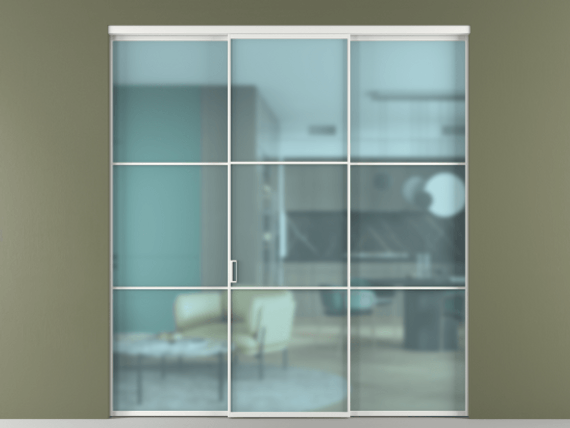 Перегородка Формато внутри проёма 3 створки АЛПР 040.03 Алюминий белоснежный Сатинированное голубое стекло, триплекс. Цена 12400 AZE 1. Полотно 3 шт. (800/2100 мм)
2. Комплект установки раздвижной системы
3. Базовый комплект фурнитуры
4.Ручка Рондо. Фабрика дверей Волховец 8 (800) 551 43 19 Перегородка Формато внутри проёма 3 створки АЛПР 040.03 Алюминий белоснежный Сатинированное голубое стекло, триплекс Цена 12400 AZE | Volhovec