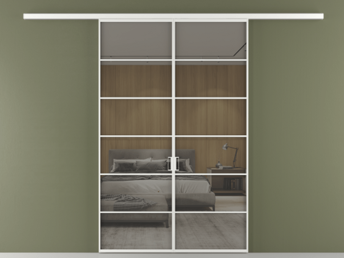 Перегородка Формато вдоль стены 2 створки АЛПР 040.04 Алюминий белоснежный Рефлективное серое стекло "Стопсол", калёное. Цена 1784460 AMD 1. Полотно 2 шт. (800/2100 мм)
2. Комплект установки раздвижной системы
3. Базовый комплект фурнитуры
4.Ручка Рондо. Фабрика дверей Волховец 8 (800) 551 43 19 Перегородка Формато вдоль стены 2 створки АЛПР 040.04 Алюминий белоснежный Рефлективное серое стекло "Стопсол", калёное Цена 1784460 AMD | Volhovec