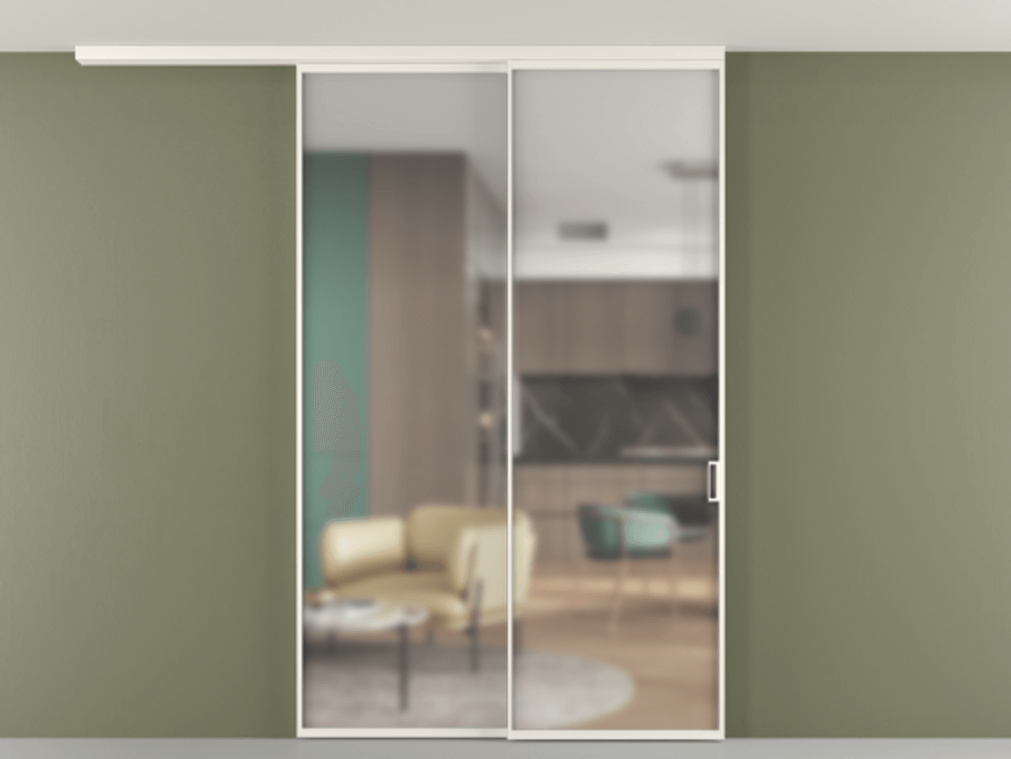 Перегородка Формато вдоль стены на потолок 2 створки с синхронным механизмом АЛПР 040.01 Алюминий пудровый белый Сатинированное стекло "Мателюкс Кристал Вижн", калёное, матовое, каленое 6 мм. Цена 315140 ₽ 1. Полотно 2 шт. (800/2100 мм)
2. Комплект установки раздвижной системы
3. Базовый комплект фурнитуры
4.Ручка Рондо. Фабрика дверей Волховец 8 (800) 551 43 19 Перегородка Формато вдоль стены на потолок 2 створки с синхронным механизмом АЛПР 040.01 Алюминий пудровый белый Сатинированное стекло "Мателюкс Кристал Вижн", калёное, матовое, каленое 6 мм Цена 315140 ₽ | Volhovec