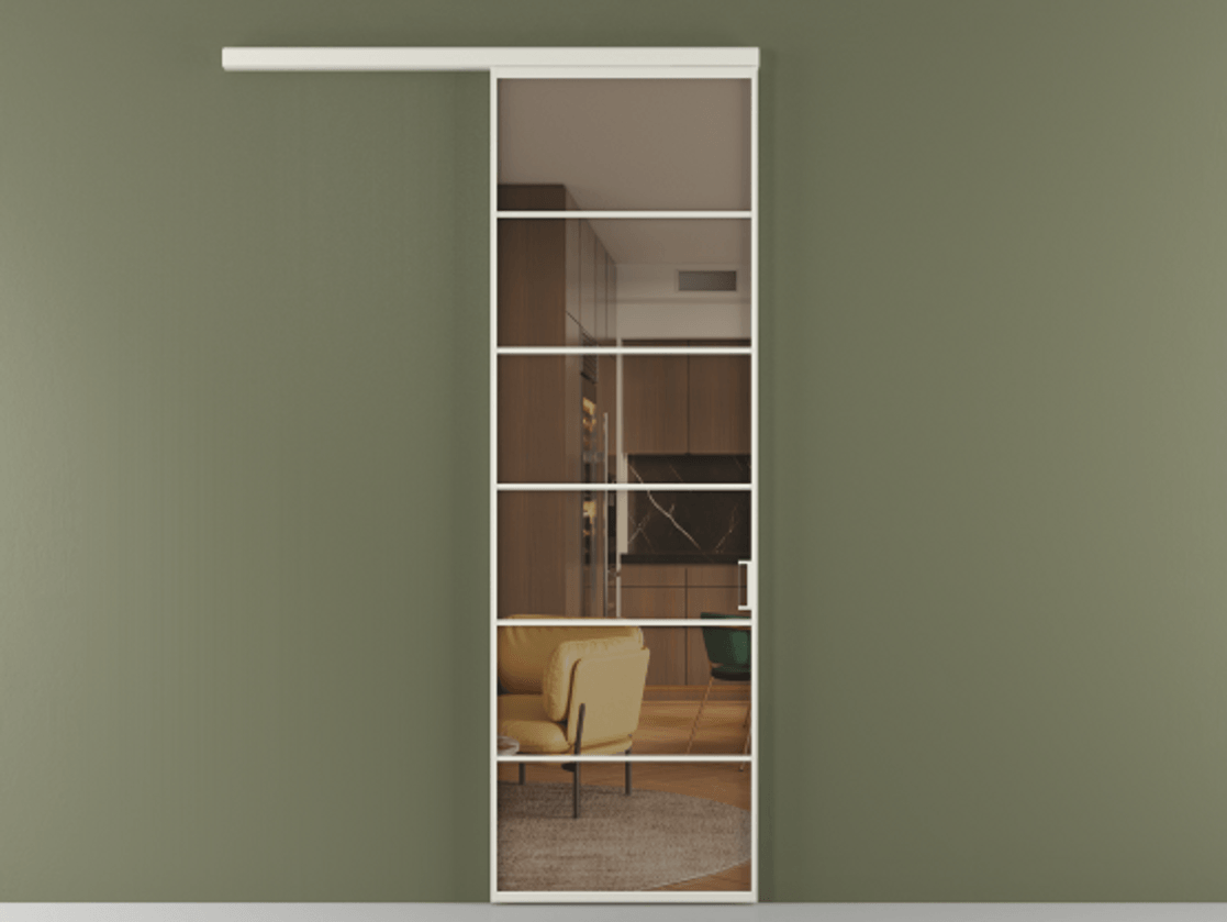 Перегородка Formato вдоль стены одностворчатая АЛПР 040.04 Алюминий Белый Прозрачное бронзовое стекло, триплекс, 6 мм. Скрытый короб БЕЛ Цена 116500 ₽ 1. Полотно (800/2100 мм)
2. Комплект установки раздвижной системы
3. Базовый комплект фурнитуры
4.Ручка RONDO
. Фабрика дверей Волховец 8 (800) 551 43 19 Перегородка Formato вдоль стены одностворчатая АЛПР 040.04 Алюминий Белый Прозрачное бронзовое стекло, триплекс, 6 мм Цена 116500 ₽ | Volhovec