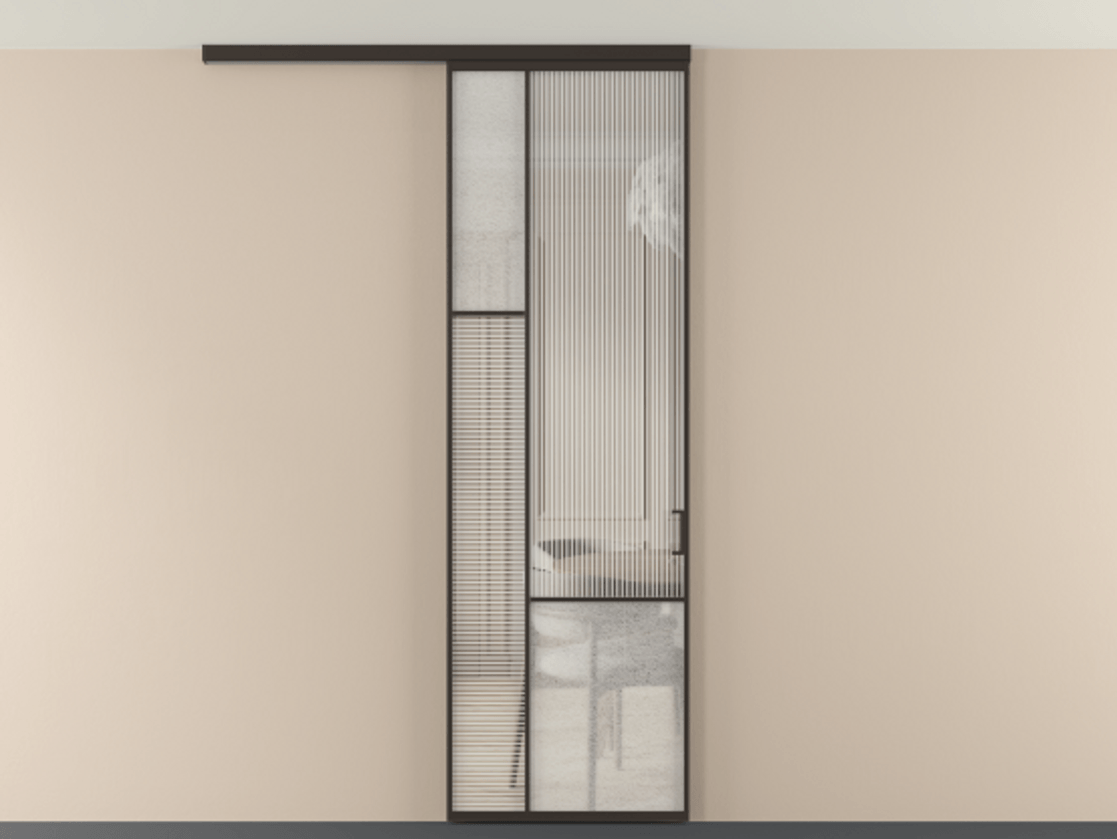 Перегородка Мозаик вдоль стены на потолок 1 створка АЛПР 041.13 Алюминий антрацит Рифлёное стекло "Дюна", триплекс, 6 мм + Фактурное стекло "Лёд", триплекс. Цена 143040 ₽ . Фабрика дверей Волховец 8 (800) 551 43 19 Перегородка Мозаик вдоль стены на потолок 1 створка АЛПР 041.13 Алюминий антрацит Рифлёное стекло "Дюна", триплекс, 6 мм + Фактурное стекло "Лёд", триплекс Цена 143040 ₽ | Volhovec