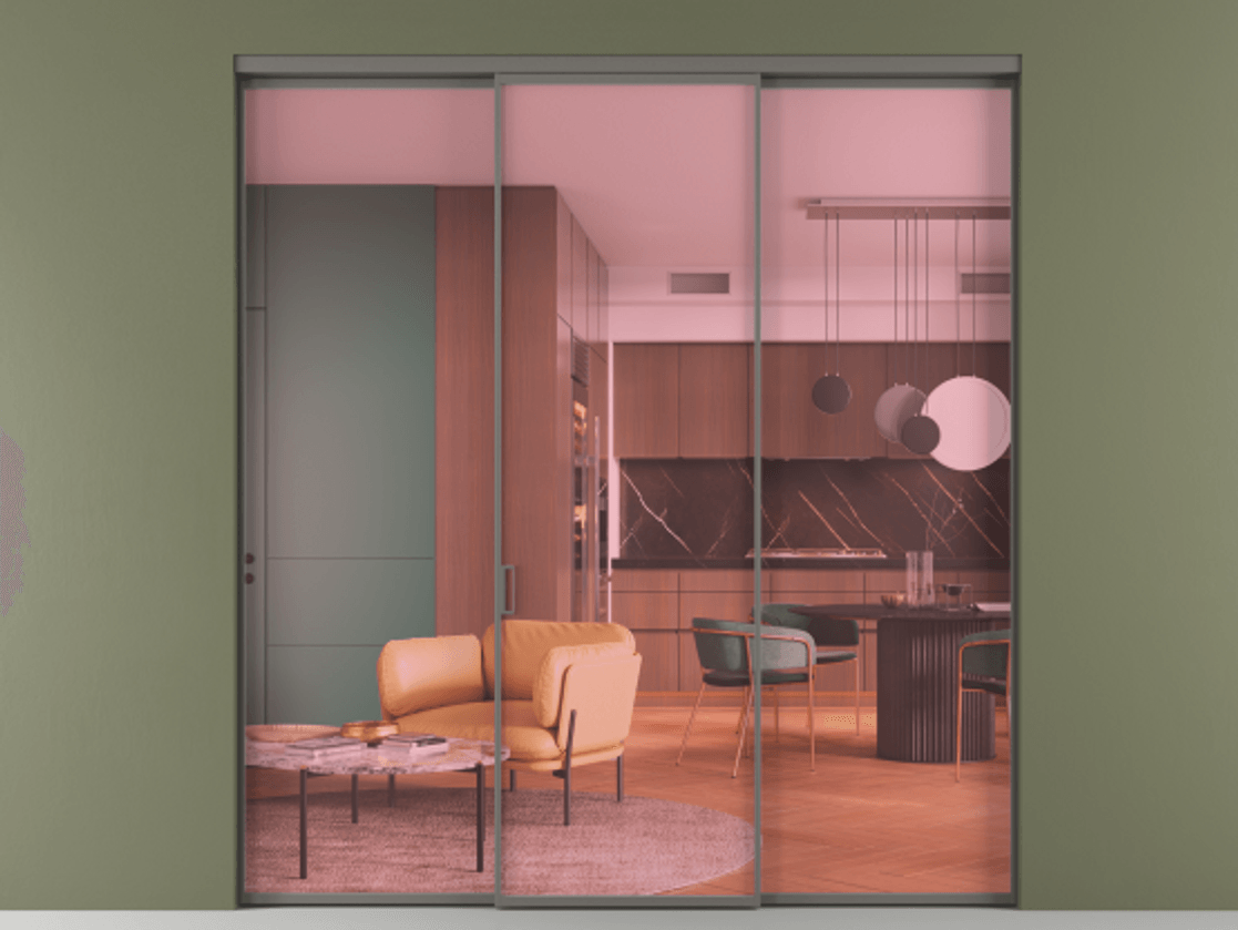 Перегородка Formato внутри проёма 3 створки АЛПР 040.01 Алюминий классический серый Прозрачное розовое стекло, триплекс. Цена 225125 ₽ 1. Полотно 3 шт. (800/2100 мм)
2. Комплект установки раздвижной системы
3. Базовый комплект фурнитуры
4.Ручка RONDO. Фабрика дверей Волховец 8 (800) 551 43 19 Перегородка Formato внутри проёма 3 створки АЛПР 040.01 Алюминий классический серый Прозрачное розовое стекло, триплекс Цена 225125 ₽ | Volhovec