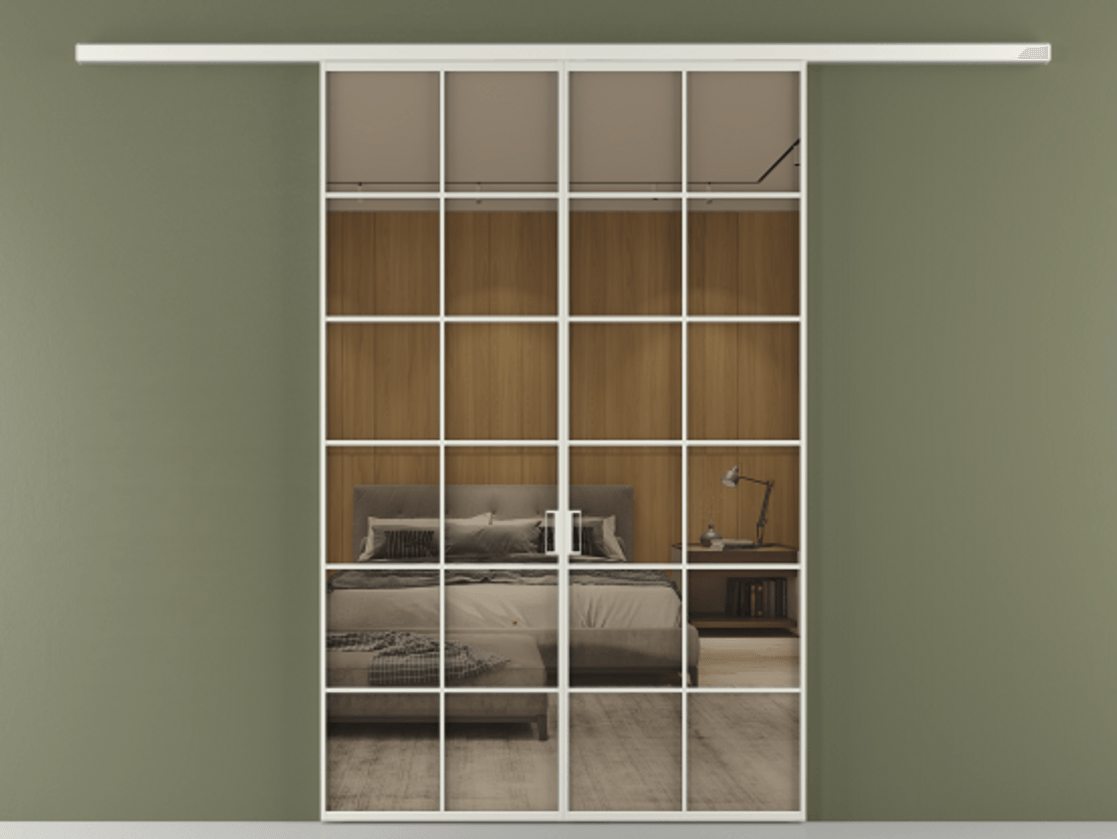 Перегородка Формато вдоль стены 2 створки АЛПР 040.05 Алюминий серый Рефлективное бронзовое стекло "Стопсол", калёное. Цена 264600 ₽ 1. Полотно 2 шт. (800/2100 мм)
2. Комплект установки раздвижной системы
3. Базовый комплект фурнитуры
4.Ручка Рондо. Фабрика дверей Волховец 8 (800) 551 43 19 Перегородка Формато вдоль стены 2 створки АЛПР 040.05 Алюминий серый Рефлективное бронзовое стекло "Стопсол", калёное Цена 264600 ₽ | Volhovec