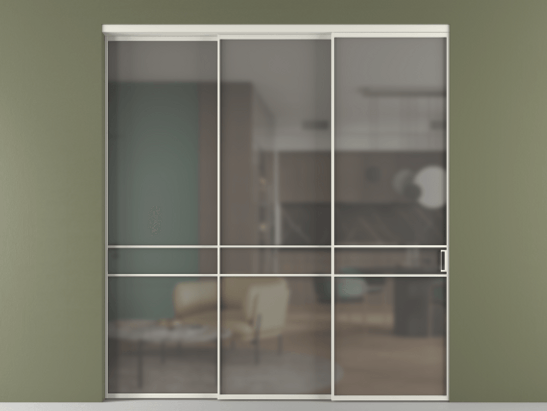 Перегородка Formato внутри проёма телескопик синхро 2 АЛПР 040.02 Алюминий Белый Сатинированное серое стекло, триплекс. Скрытый короб БЕЛ Цена 328600 ₽ 1. Полотно 3 шт. (800/2100 мм)
2. Комплект установки раздвижной системы
3. Базовый комплект фурнитуры
4. Комплект фурнитуры телескопик синхро-2
5.Ручка RONDO
. Фабрика дверей Волховец 8 (800) 551 43 19 Перегородка Formato внутри проёма телескопик синхро 2 АЛПР 040.02 Алюминий Белый Сатинированное серое стекло, триплекс Цена 328600 ₽ | Volhovec